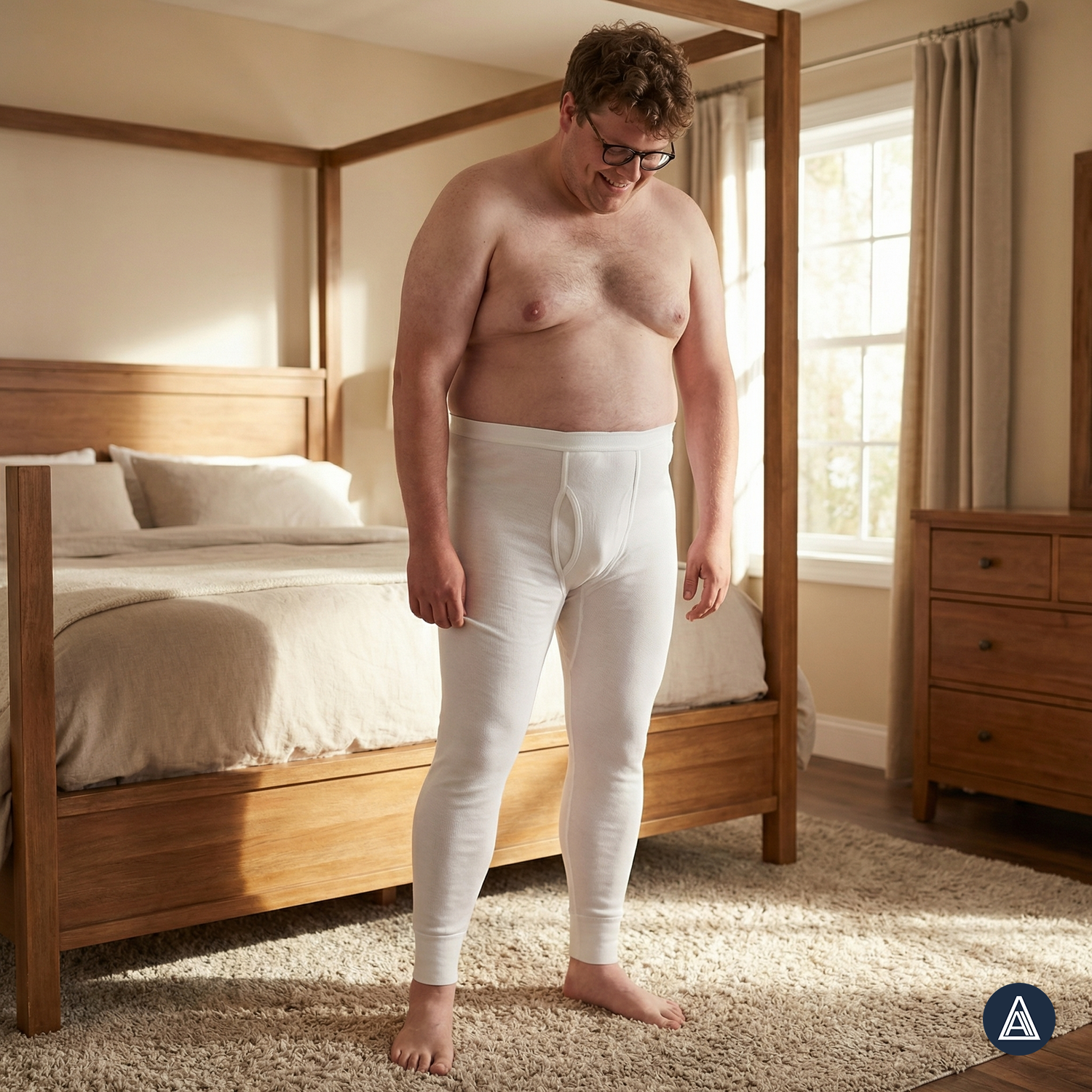 129403 Fine rib long underpants