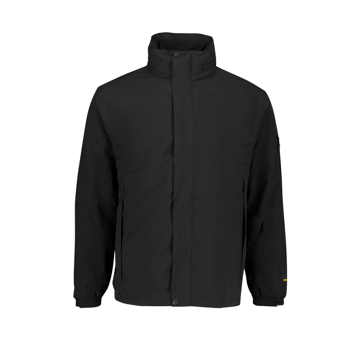 Vorderansicht ADAMO Herren 3in1 Jacke "Alaska" in Schwarz mit verdecktem Reißverschluss in Übergrößen.