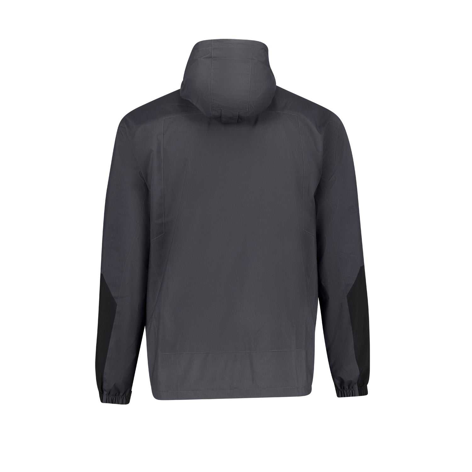 Rückansicht ADAMO Herren 3in1 Jacke "Alaska" in Grau-Schwarz mit verstaubarer Kapuze in Übergrößen.