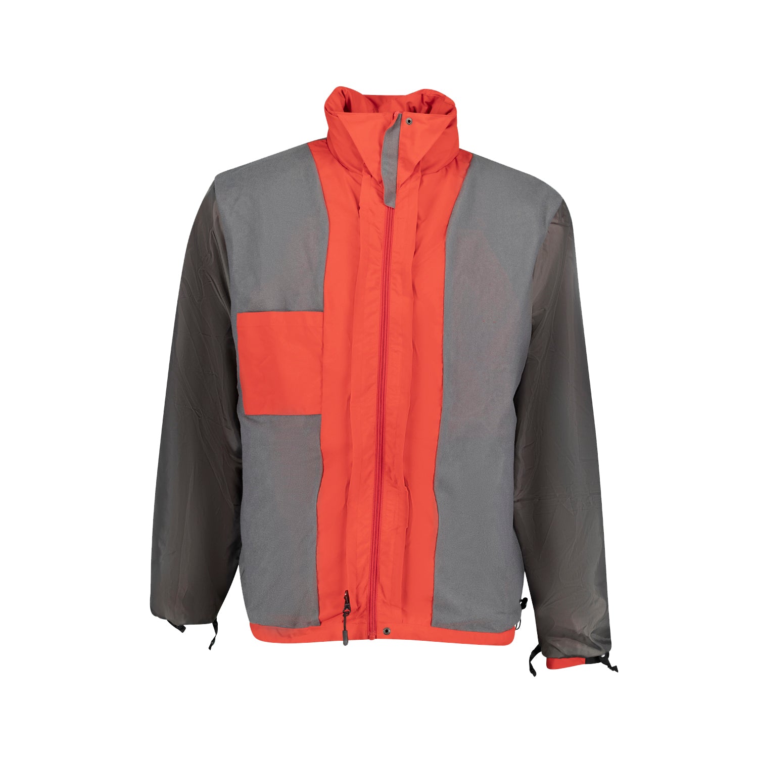 Vorderansicht der herausnehmbaren Innenjacke ADAMO Herren 3in1 Jacke "Alaska" in Rot-Grau, Übergrößen.