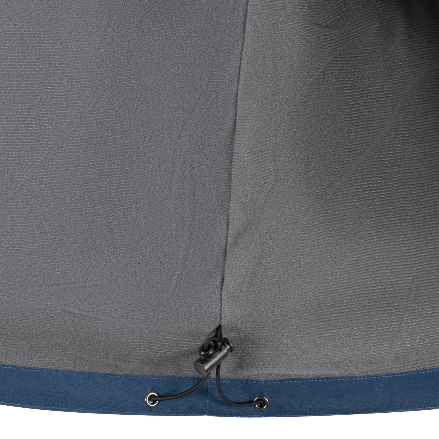 Detailansicht des Kordelzugs ADAMO Herren 3in1 Jacke "Alaska" in Blau-Grau, Übergrößen.