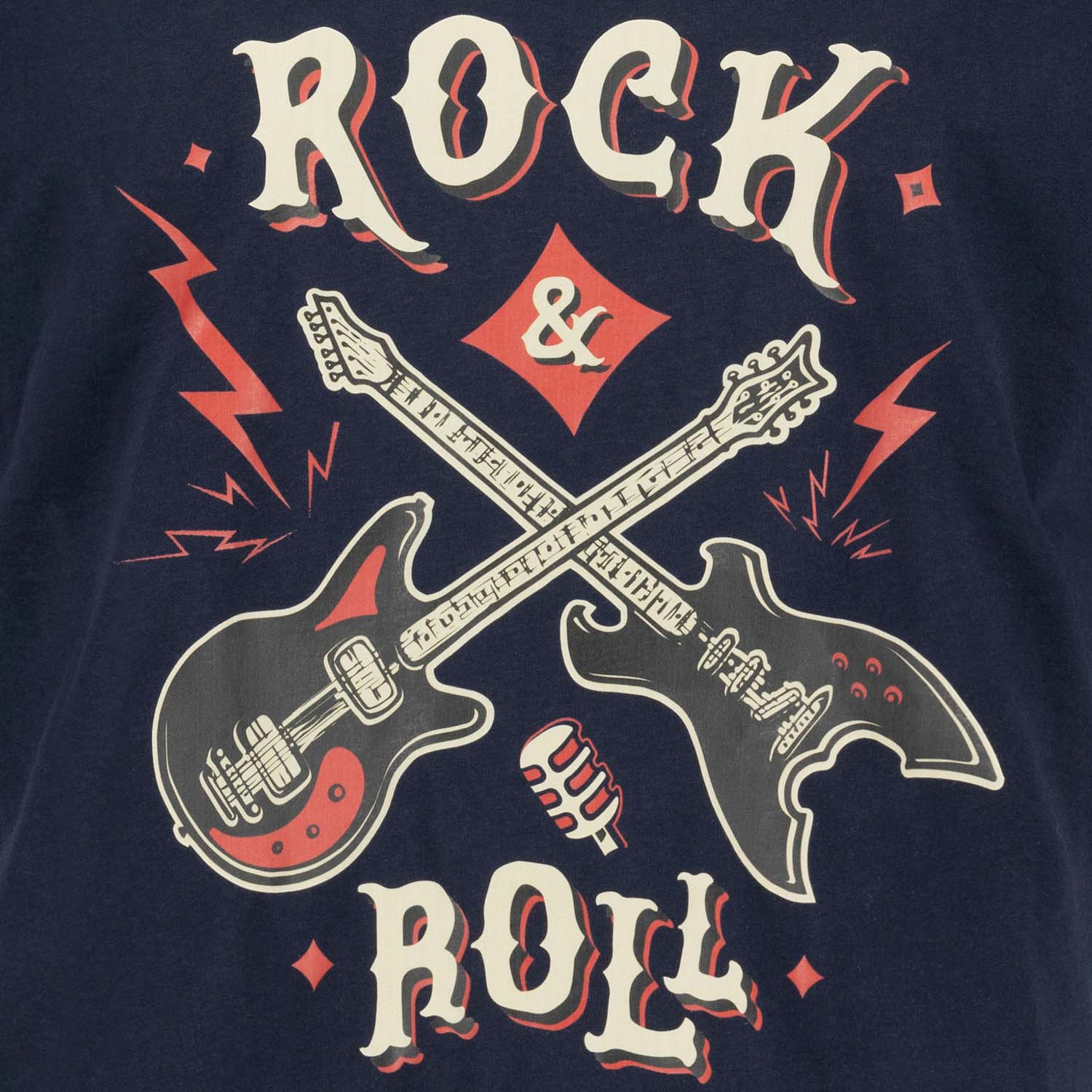 Detailansicht ADAMO Herren T-Shirt in Navy mit großem Print.