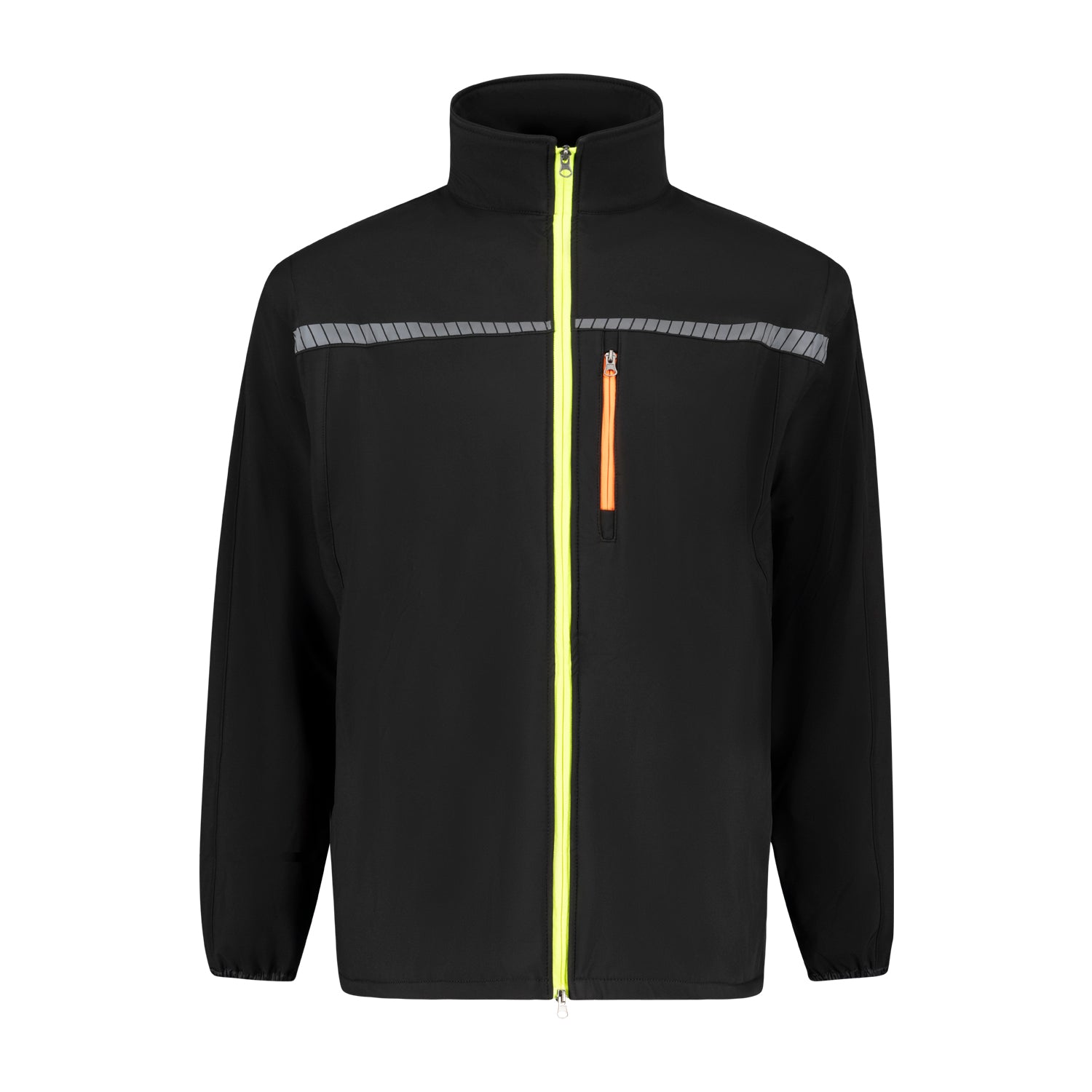 Vorderansicht ADAMO Professional Line Softshelljacke in Schwarz für Herren in Übergrößen 2XL–10XL