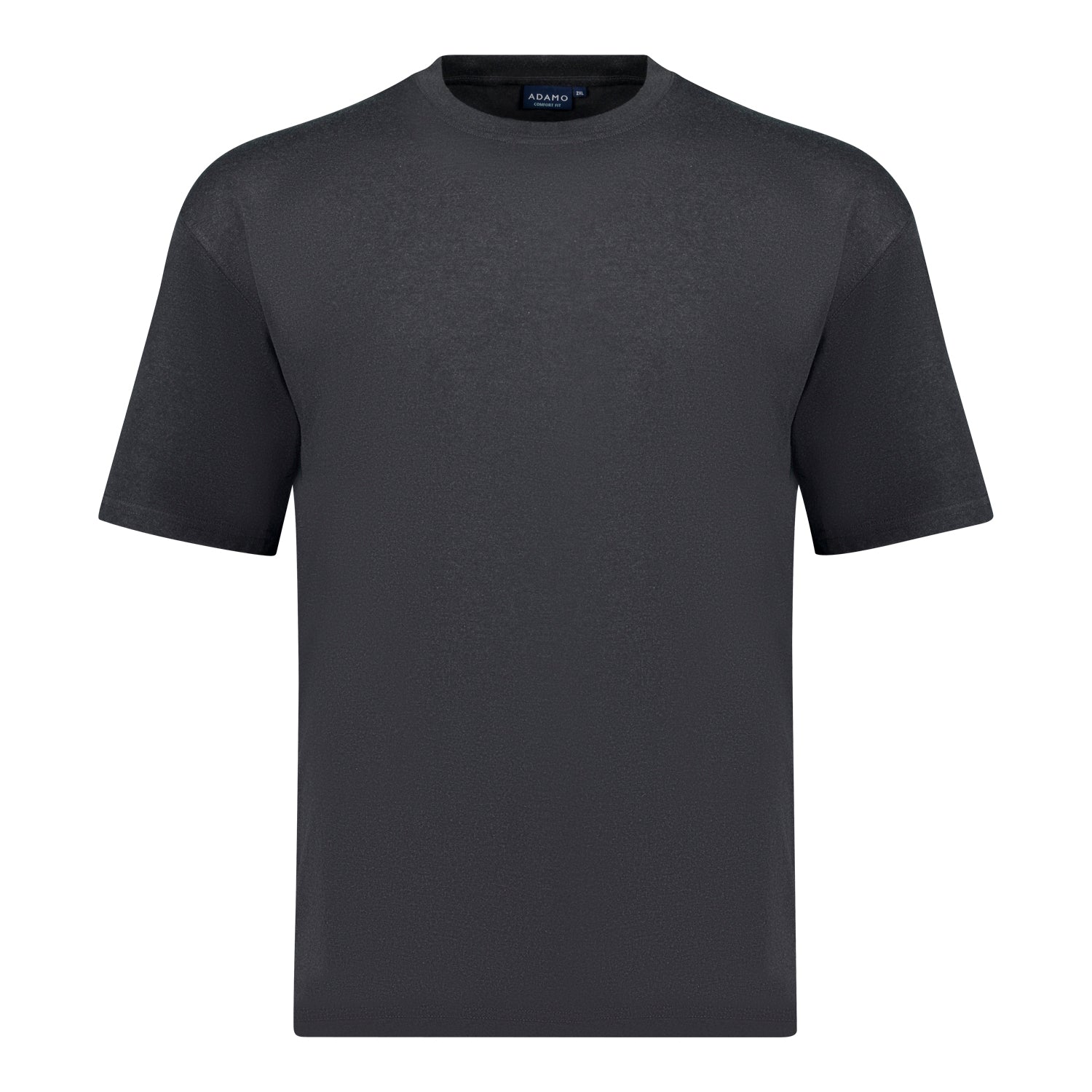 Vorderansicht ADAMO Übergrößen Herren T-Shirt COMFORT FIT in Anthrameliert, kurzarm, 2XL-12XL.