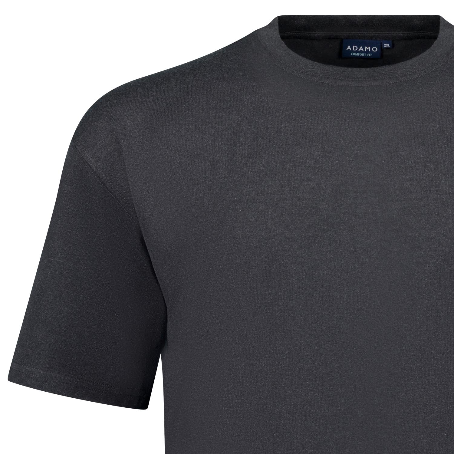 Detailansicht ADAMO Übergrößen Herren T-Shirt COMFORT FIT in Anthrameliert, kurzarm, 2XL-12XL.