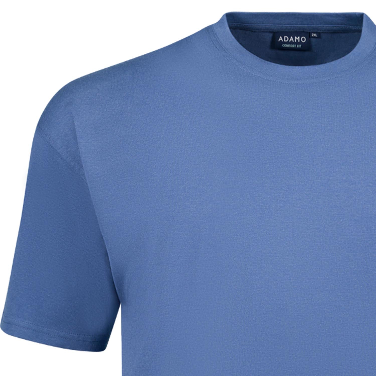 Detailansicht ADAMO Übergrößen Herren T-Shirt COMFORT FIT in Jeans, kurzarm, 2XL-12XL.