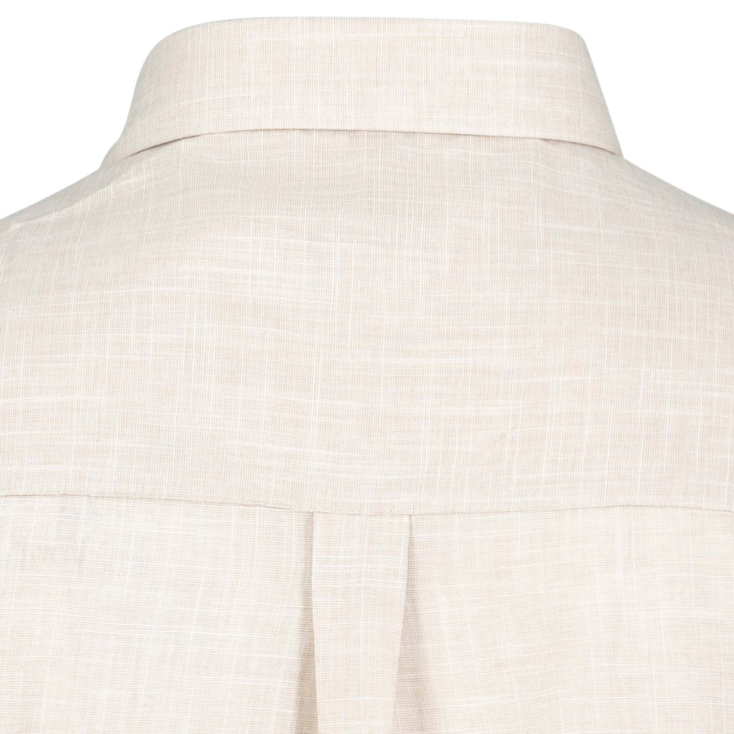 Detailansicht ADAMO Herren Freizeithemd Übergrößen COMFORT FIT in Beige, langarm, 3XL-10XL.