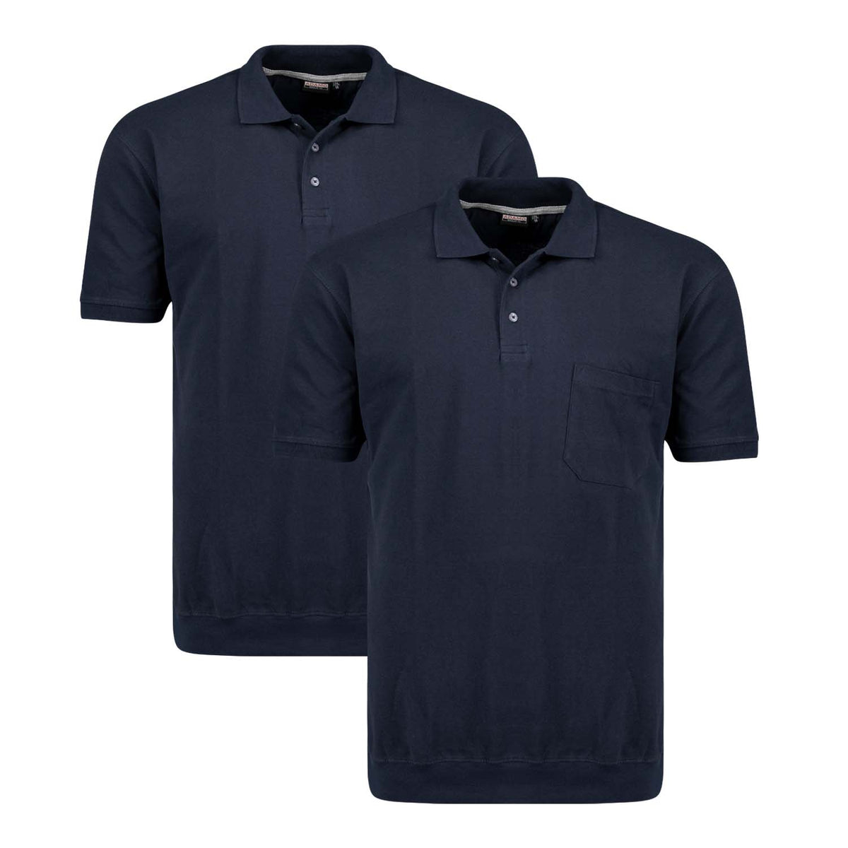 139052 Regular fit polo shirt with cuffs, two-pack