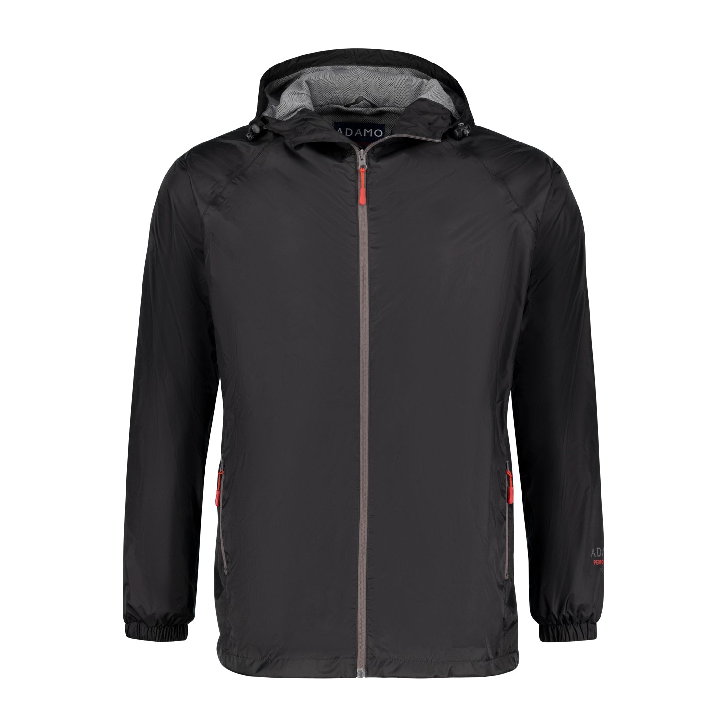 ADAMO Übergrößen Herren-Regenjacke "Virginia" in Schwarz, Vorderansicht