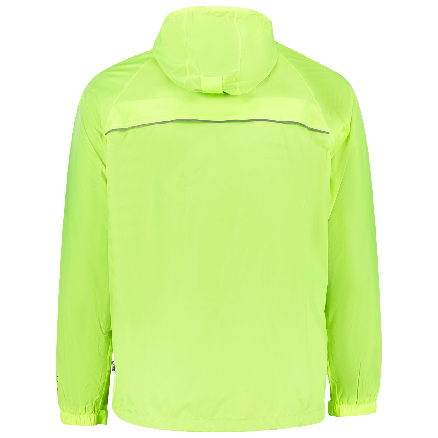 ADAMO Übergrößen Herren-Regenjacke in Neongelb, Rückansicht