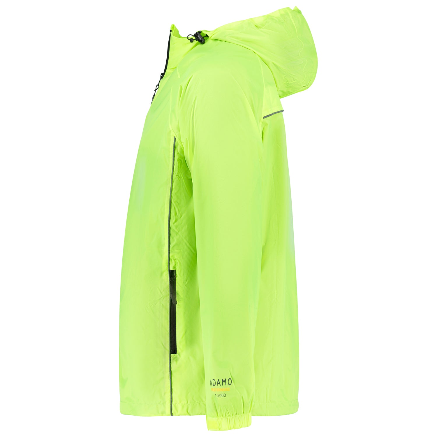 ADAMO Übergrößen Herren-Regenjacke in Neongelb, Seitenansicht