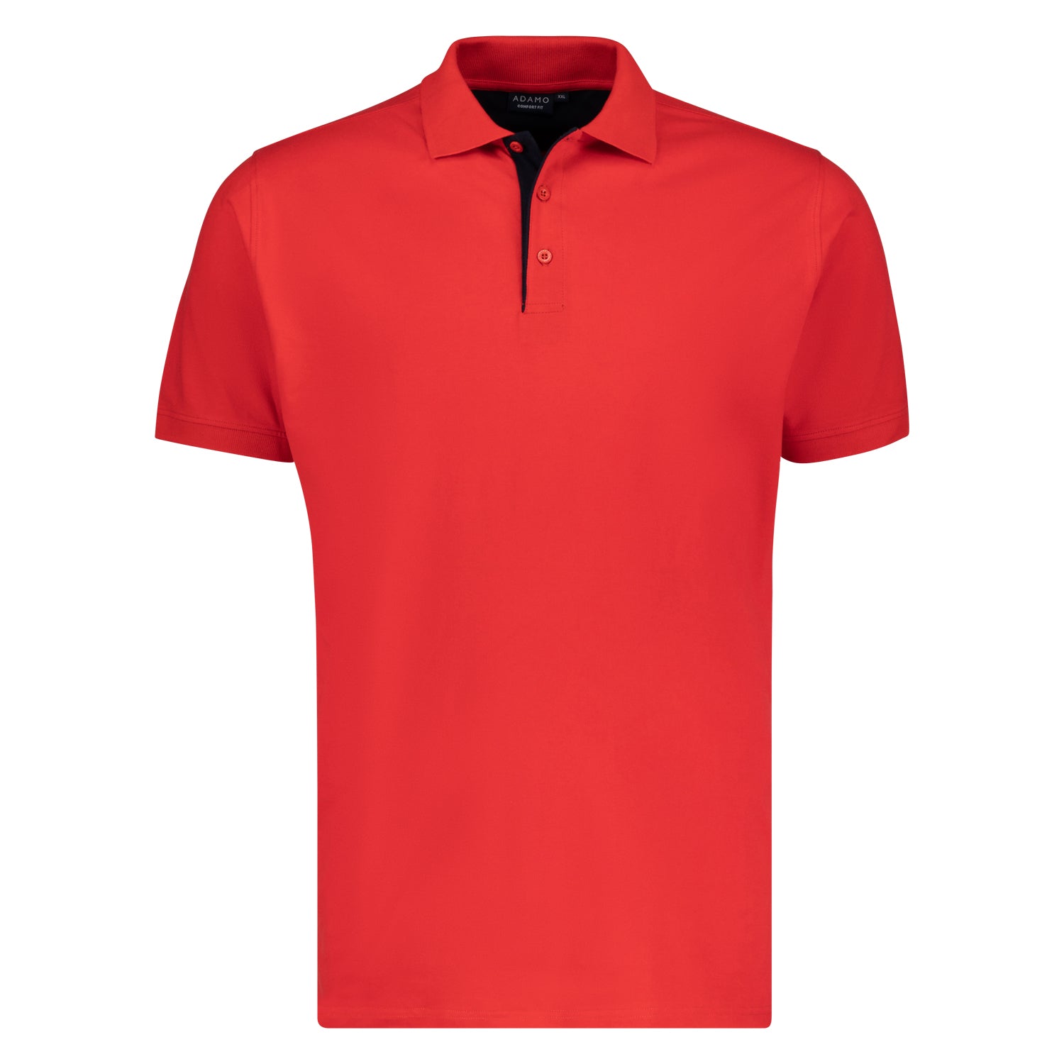 Übergrößen Pique Poloshirt COMFORT FIT für Herren in Rot, Serie PAUL von ADAMO, bis 12XL.