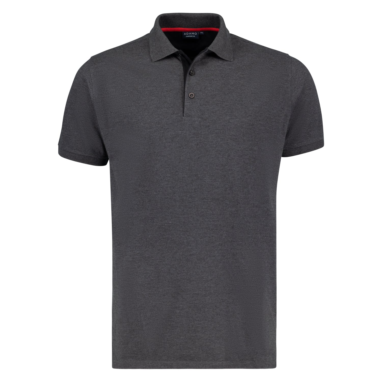 Übergrößen Pique Poloshirt COMFORT FIT für Herren in Anthrazit meliert, Serie PAUL von ADAMO, bis 12XL.
