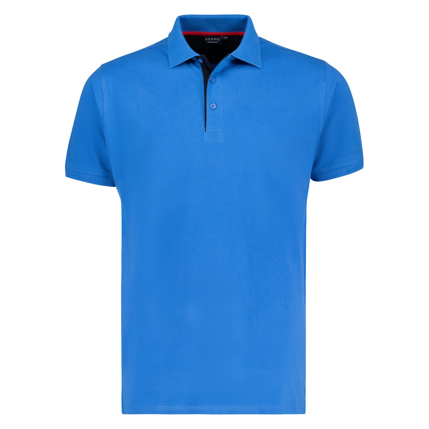 Übergrößen Pique Poloshirt COMFORT FIT für Herren in Azurblau, Serie PAUL von ADAMO, bis 12XL.