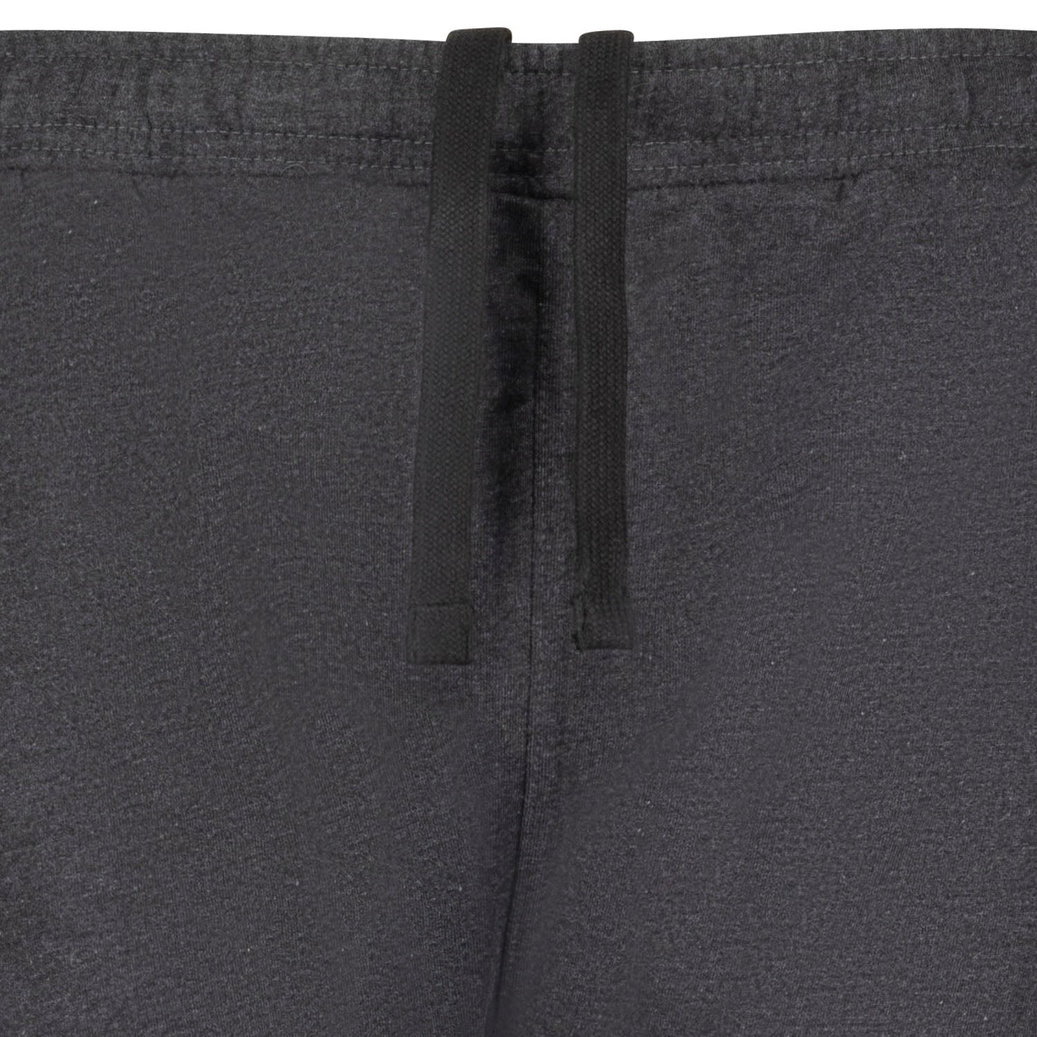 Detailansicht der ADAMO Jogginghose lang mit Bündchen und Reißverschluss in anthrazit meliert bis Übergröße 14XL.