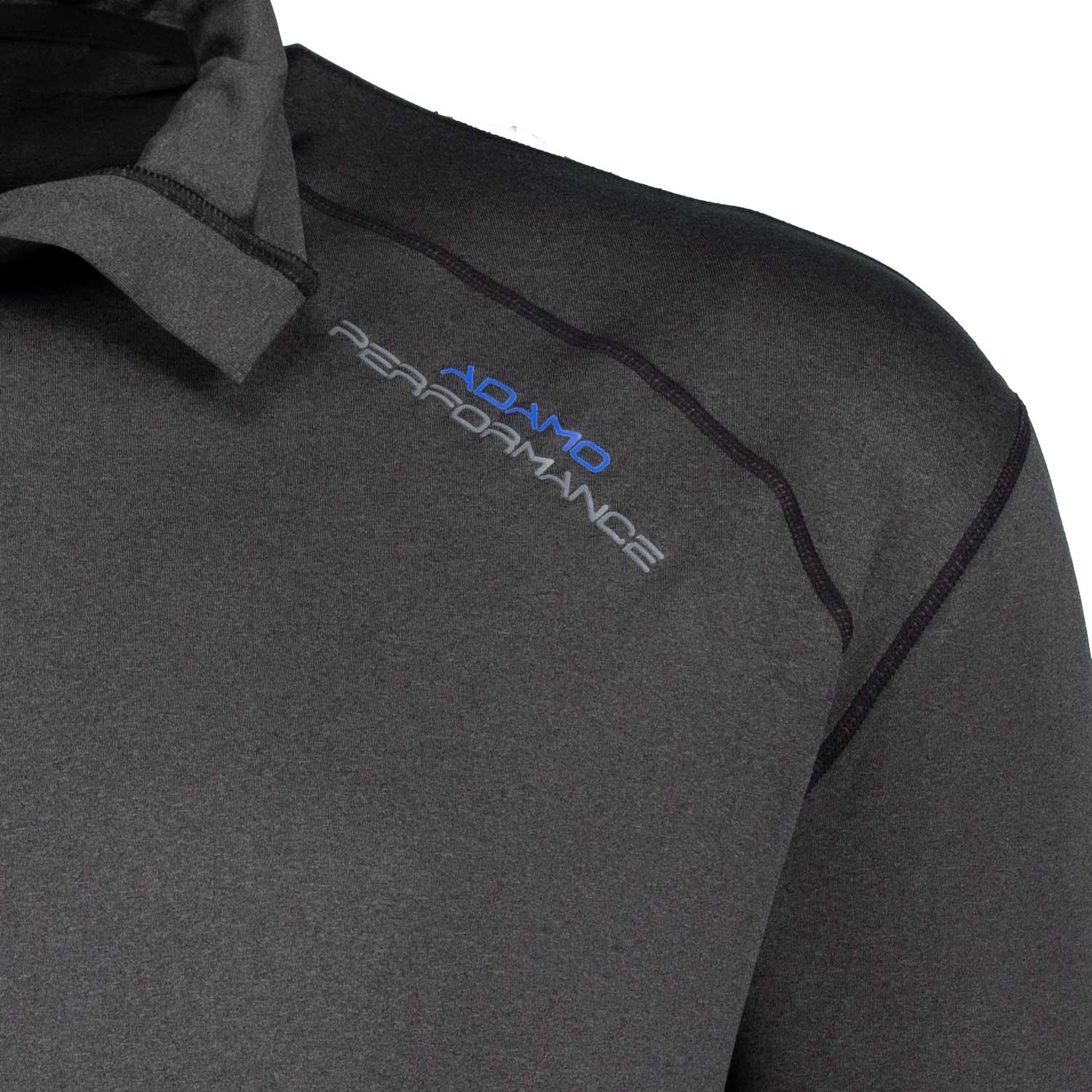 Detailansicht ADAMO Herren Übergrößen Funktions 1/4 Zip Top in Graphit.