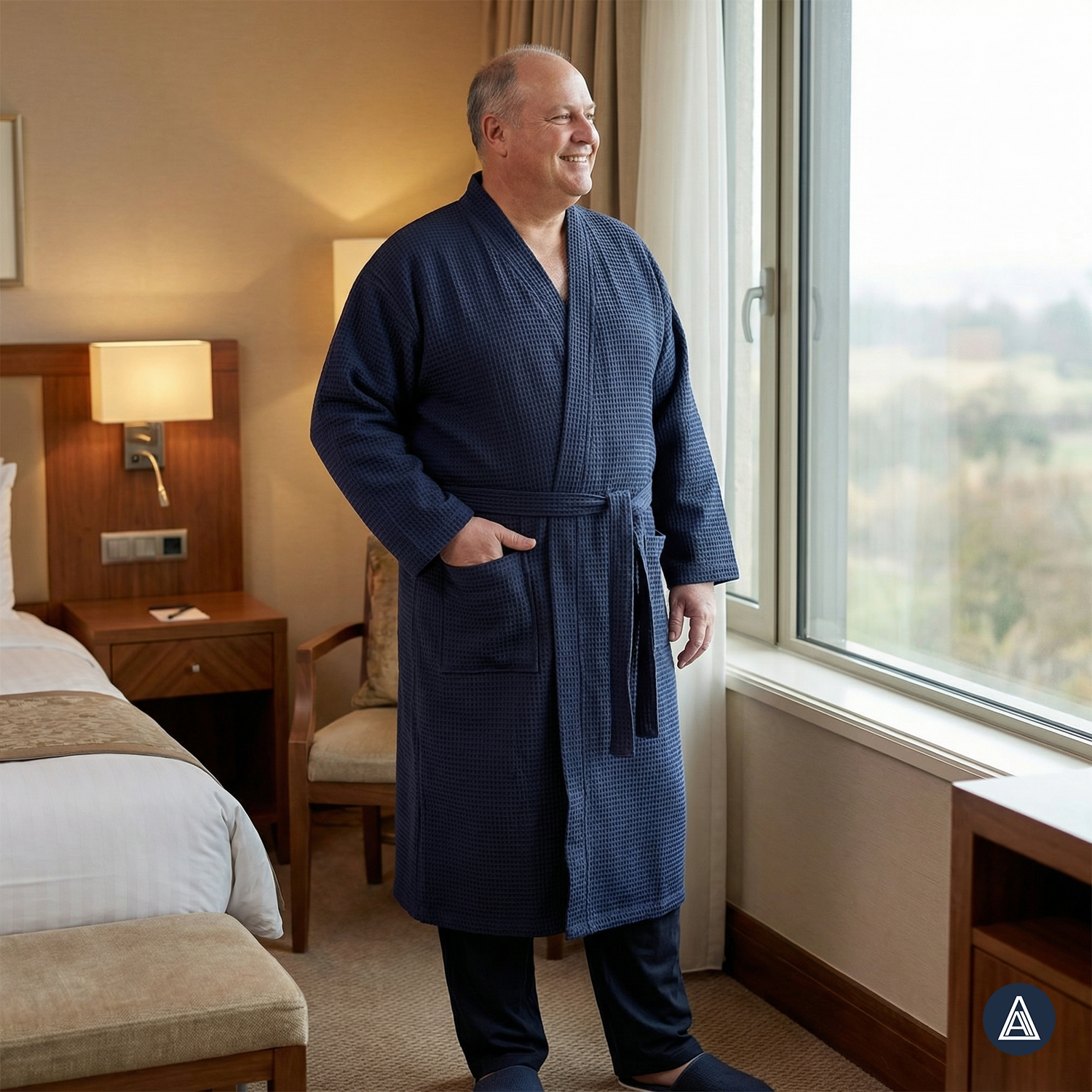 149013 Bathrobe waffle pique