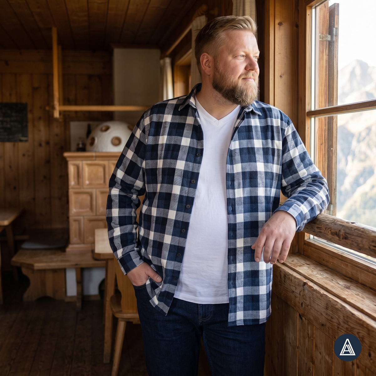 177619 Casual Flannel Shirt Long Sleeve