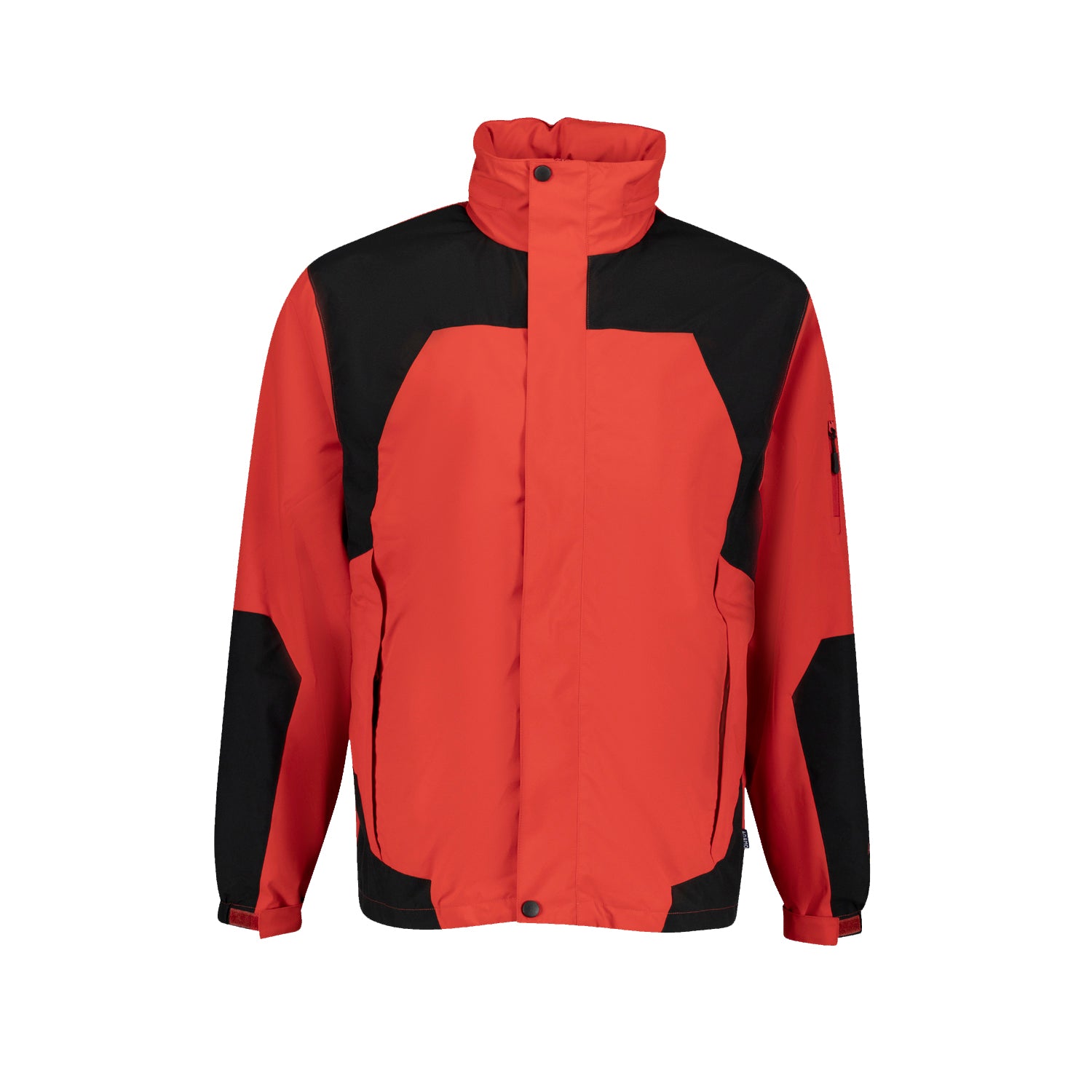 Vorderansicht ADAMO Herren 3in1 Jacke "Alaska" in Rot-Schwarz in Übergrößen.