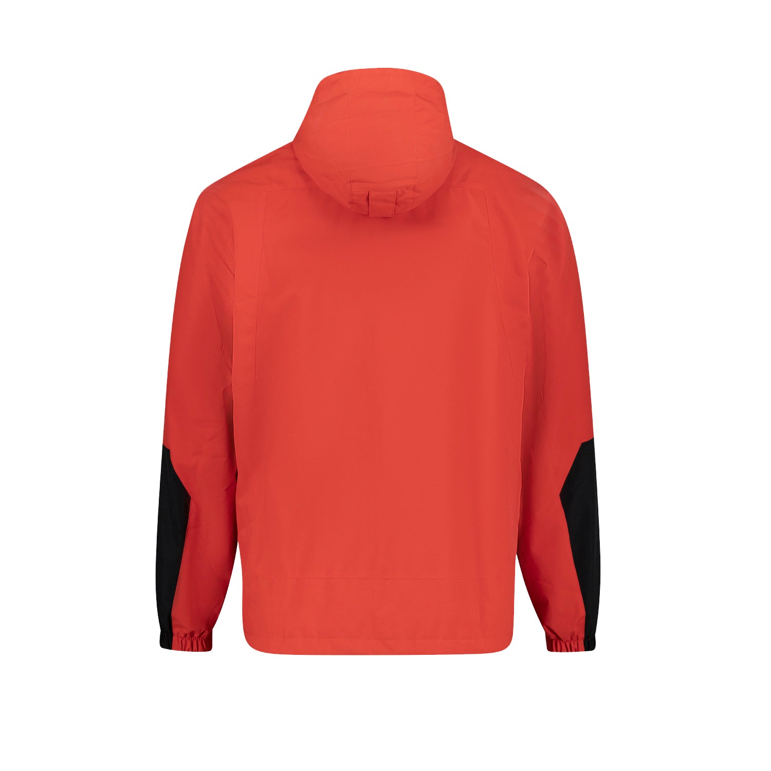 Rückansicht ADAMO Herren 3in1 Jacke "Alaska" in Rot-Schwarz mit verstaubarer Kapuze in Übergrößen.