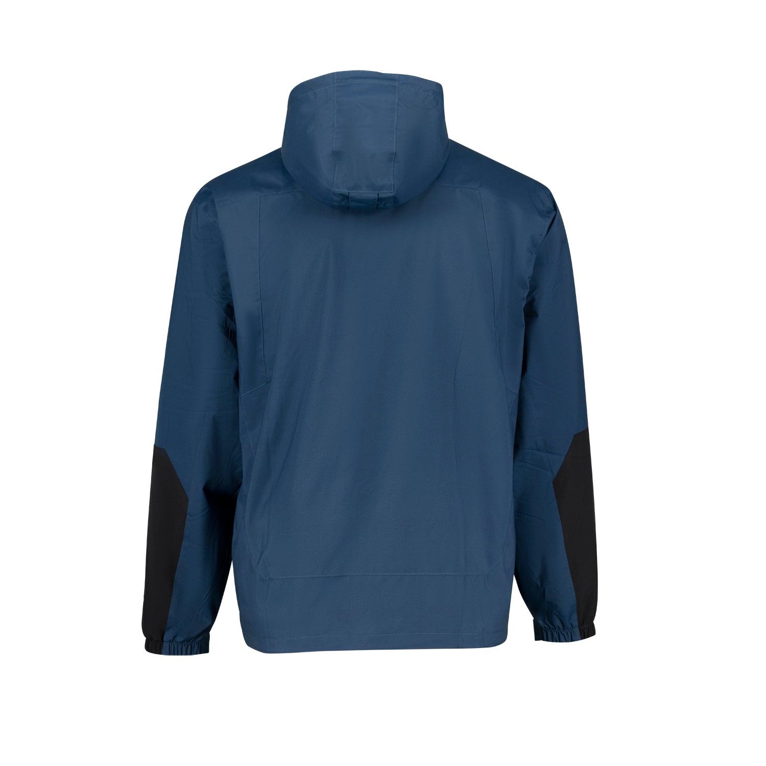 Rückansicht ADAMO Herren 3in1 Jacke "Alaska" in Blau-Schwarz mit verstaubarer Kapuze in Übergrößen.