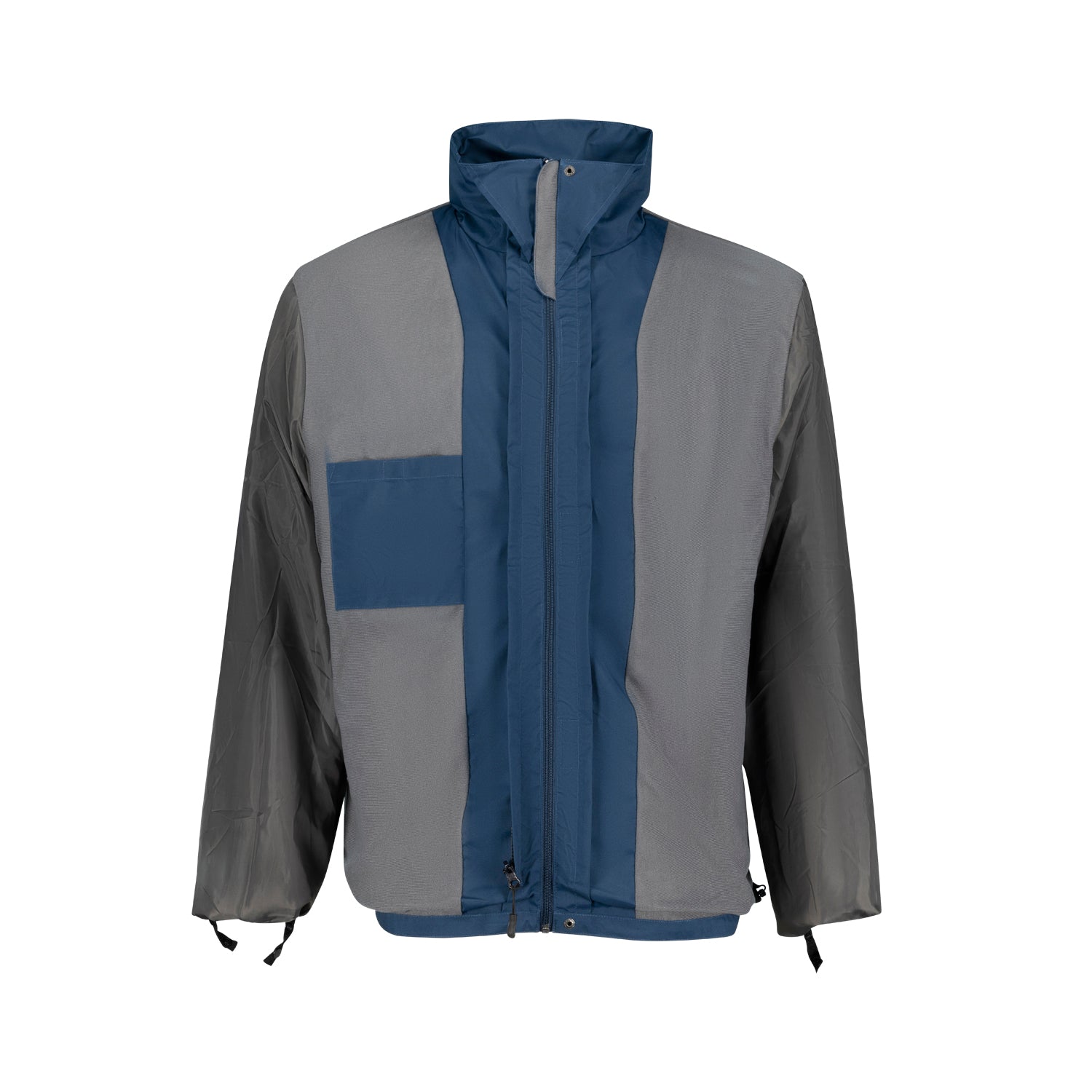 Vorderansicht der herausnehmbaren Innenjacke ADAMO Herren 3in1 Jacke "Alaska" in Blau-Grau, Übergrößen.