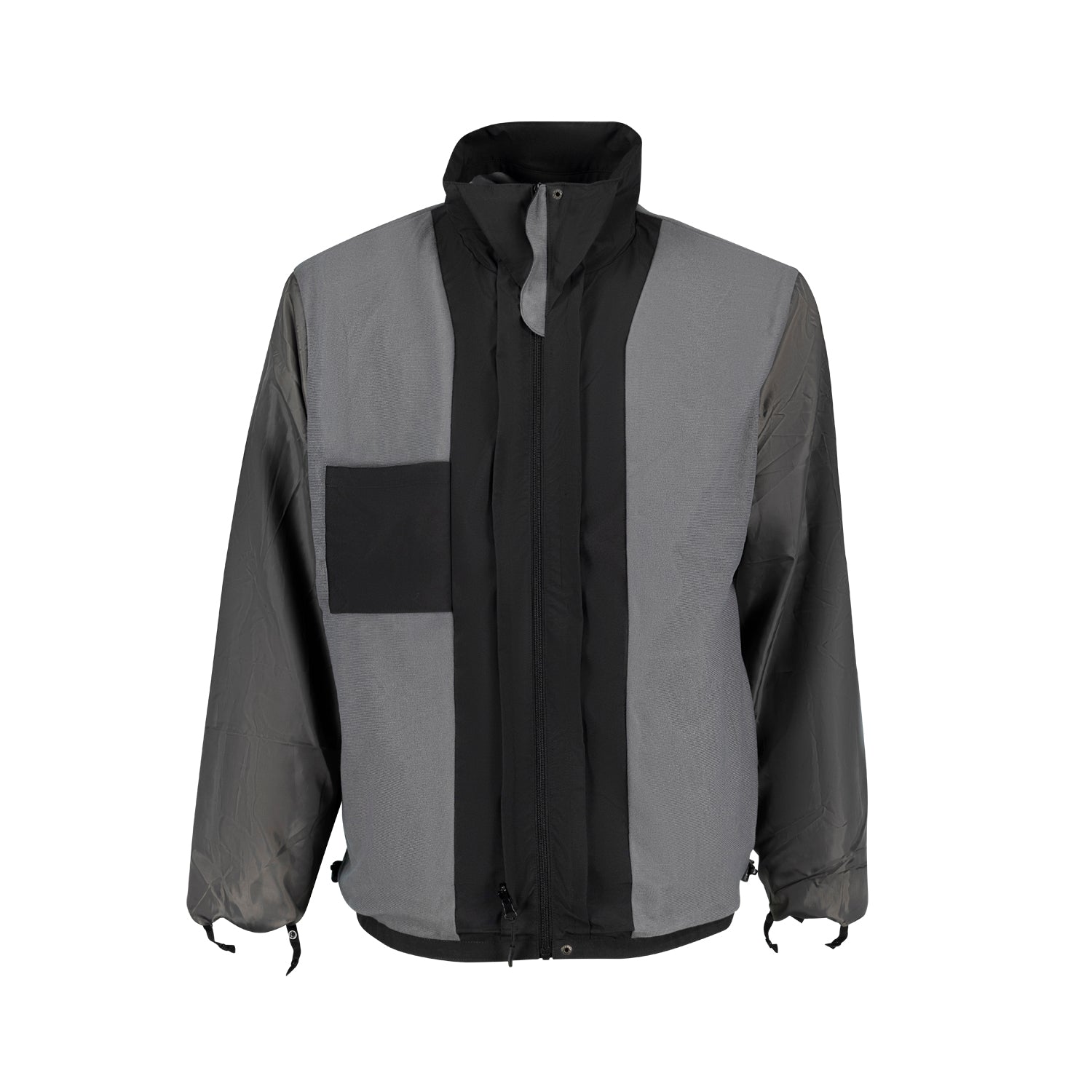 Vorderansicht ADAMO Herren 3in1 Jacke "Alaska" Innenjacke in Grau und Schwarz in Übergrößen.