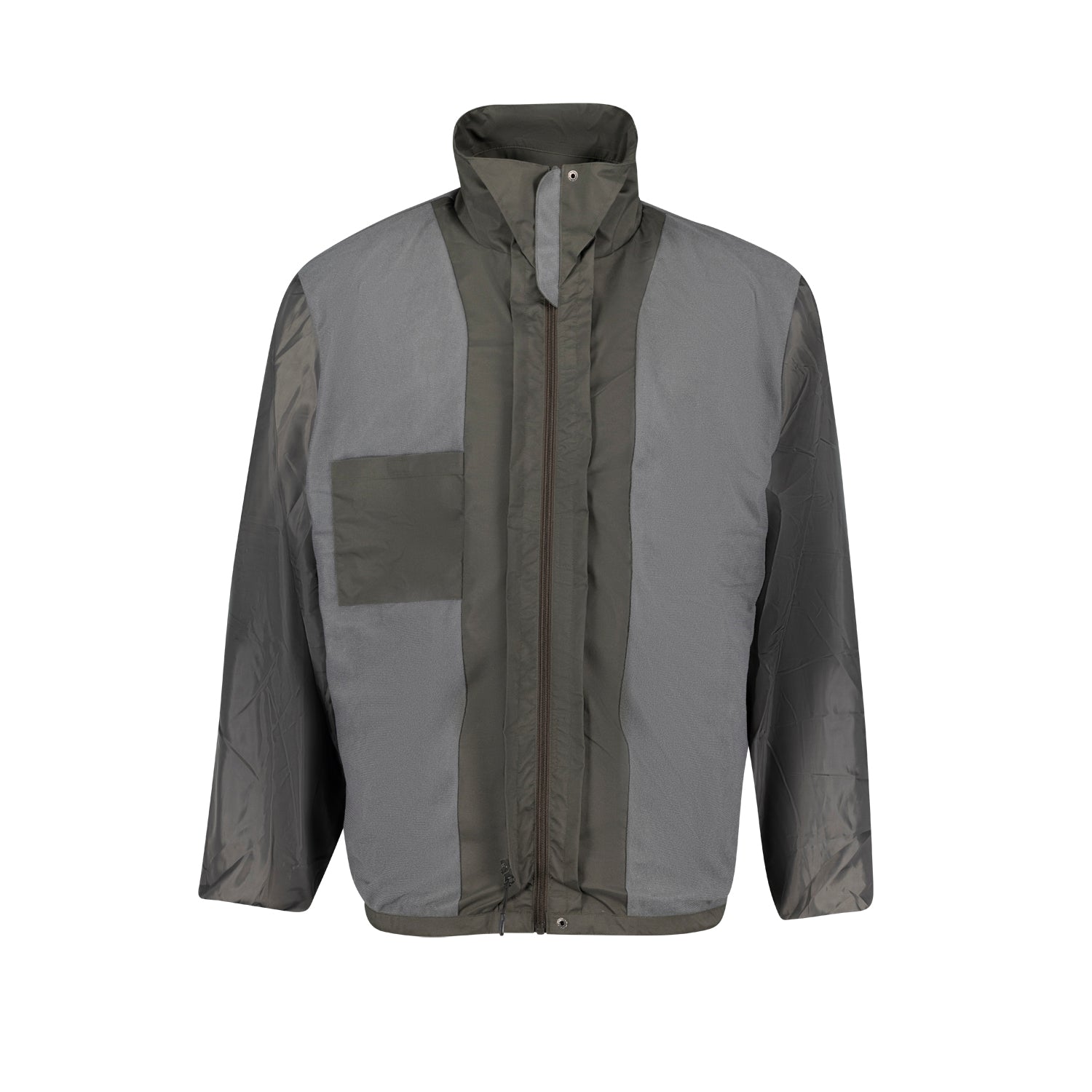 Vorderansicht der herausnehmbaren Innenjacke ADAMO Herren 3in1 Jacke "Alaska" in Oliv-Grau, Übergrößen.