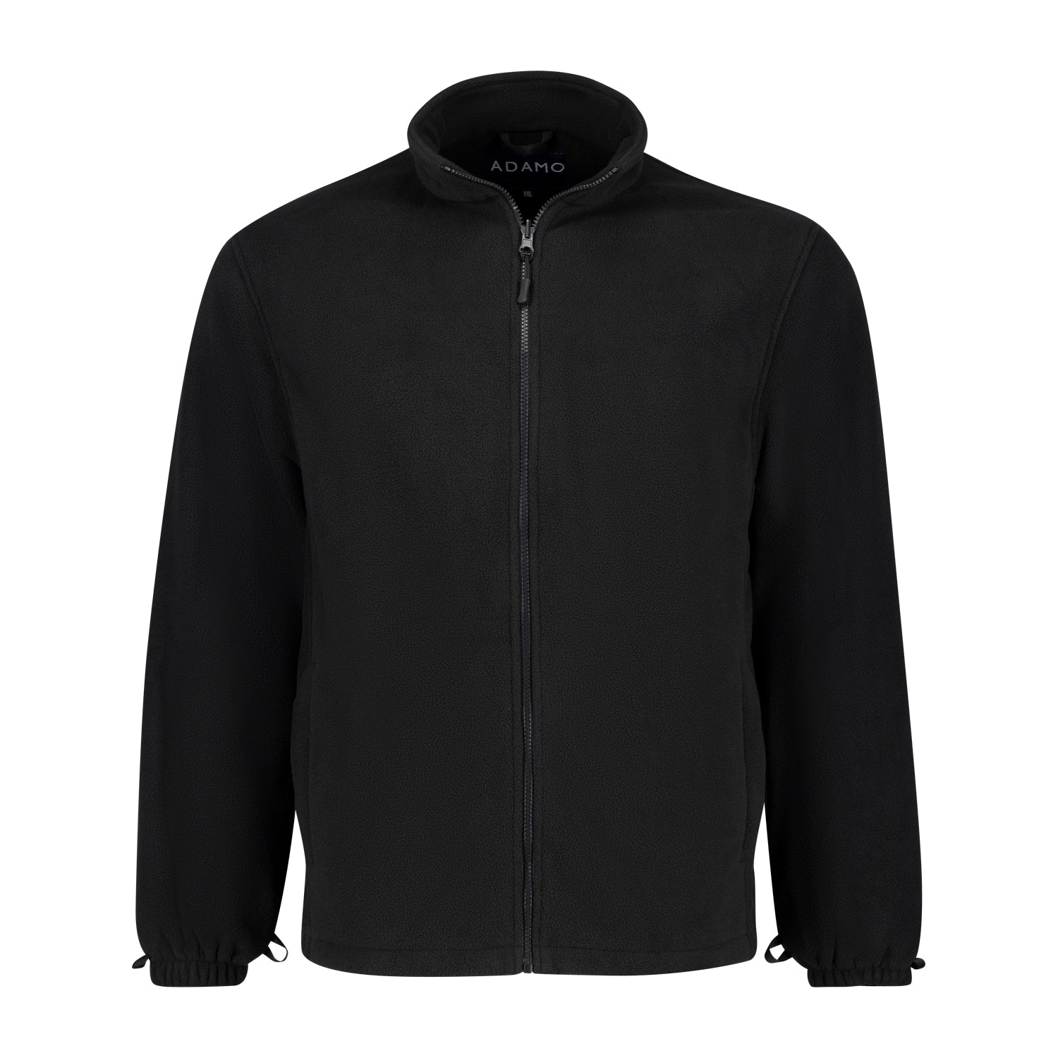 Vorderansicht der herausnehmbaren Fleece-Innenjacke ADAMO Herren 3in1 Jacke in Schwarz, Übergrößen.