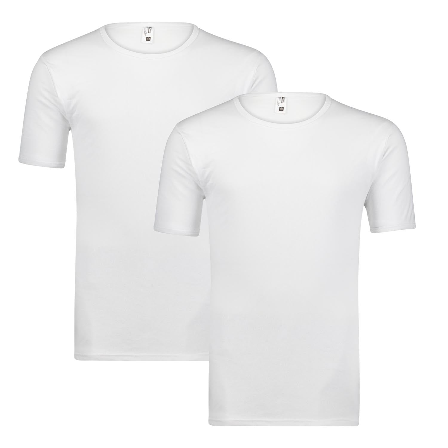 Vorderansicht Herren Feinripp T-Shirt ½ Arm Weiß ADAMO.