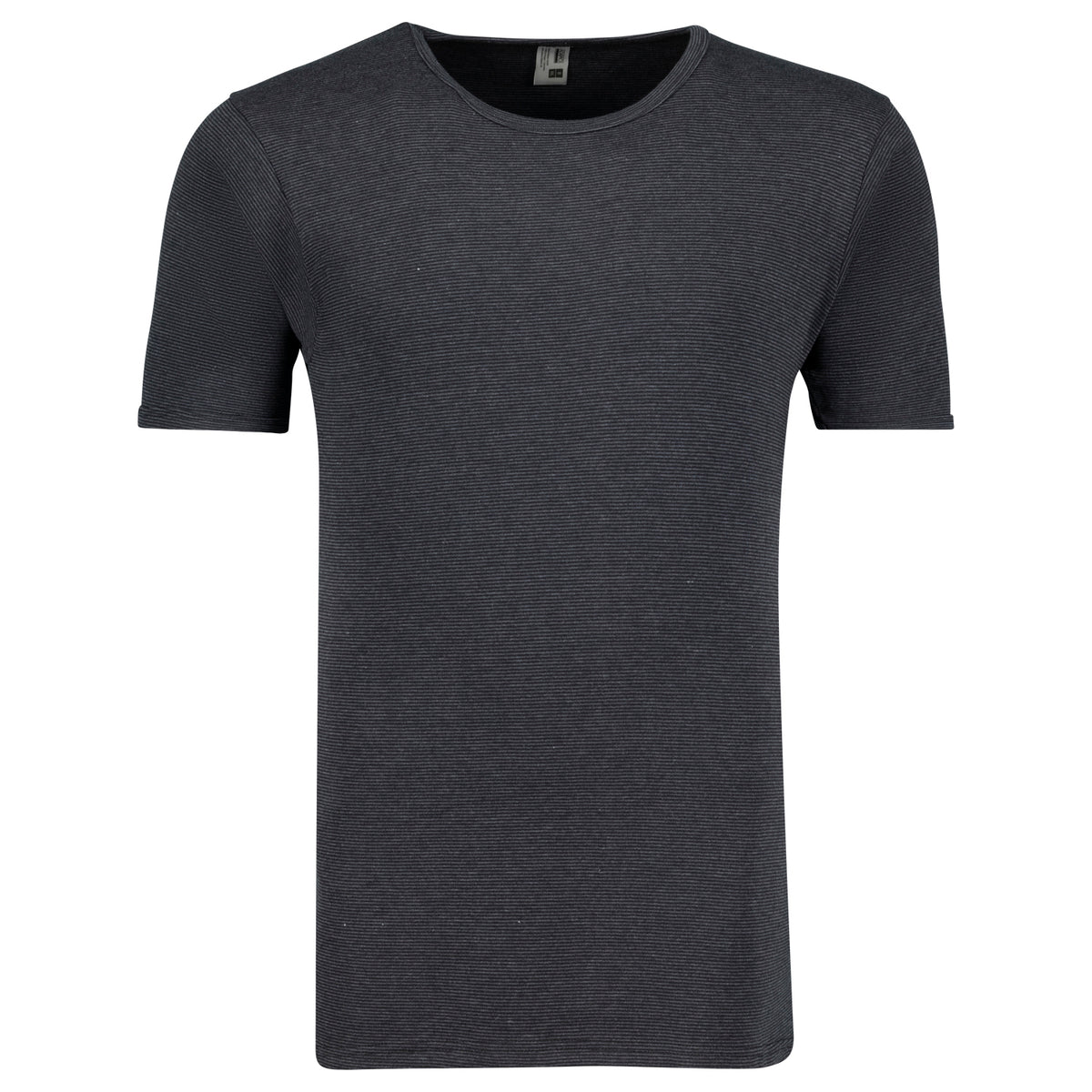 Vorderansicht Herren Feinripp T-Shirt ½ Arm schwarz von ADAMO.