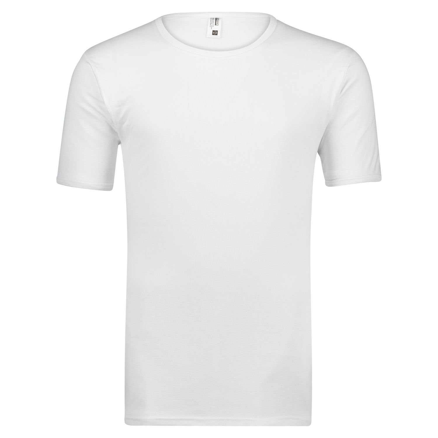 Vorderansicht Herren Feinripp T-Shirt ½ Arm Weiß ADAMO.