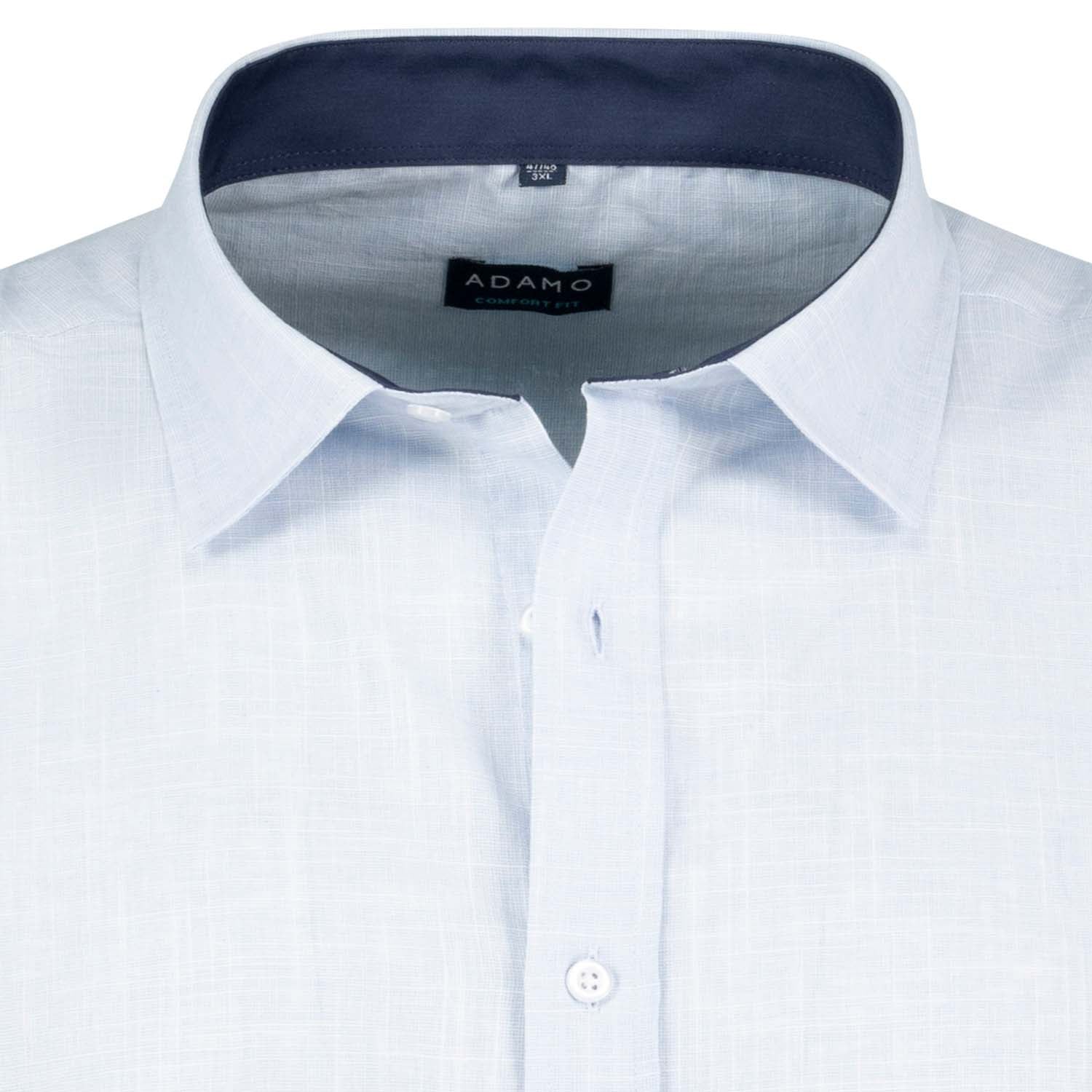 Detailansicht ADAMO Herren Freizeithemd Übergrößen COMFORT FIT in Hellblau, langarm, 3XL-10XL.