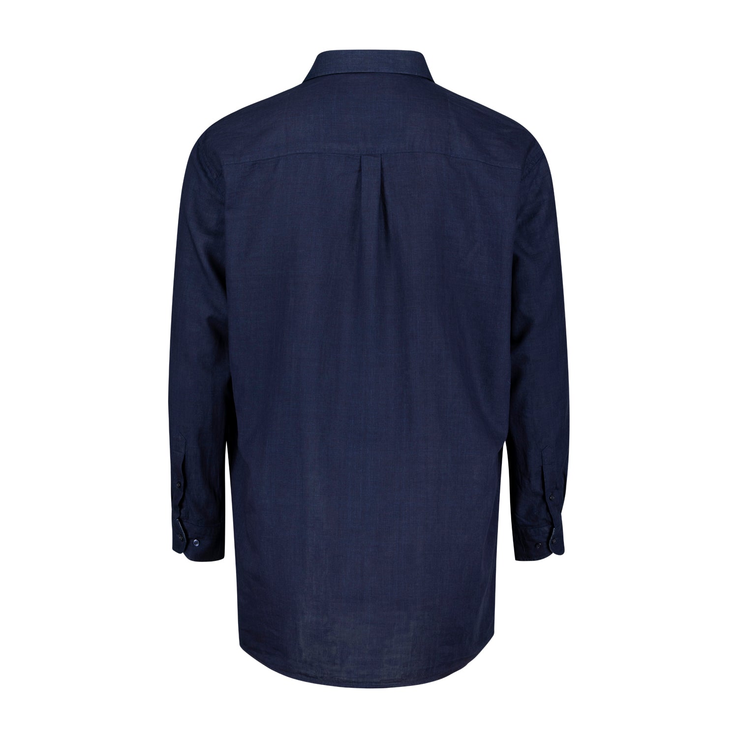 Rückansicht ADAMO Herren Freizeithemd in Übergrößen COMFORT FIT in Navy, langarm, 3XL-10XL.