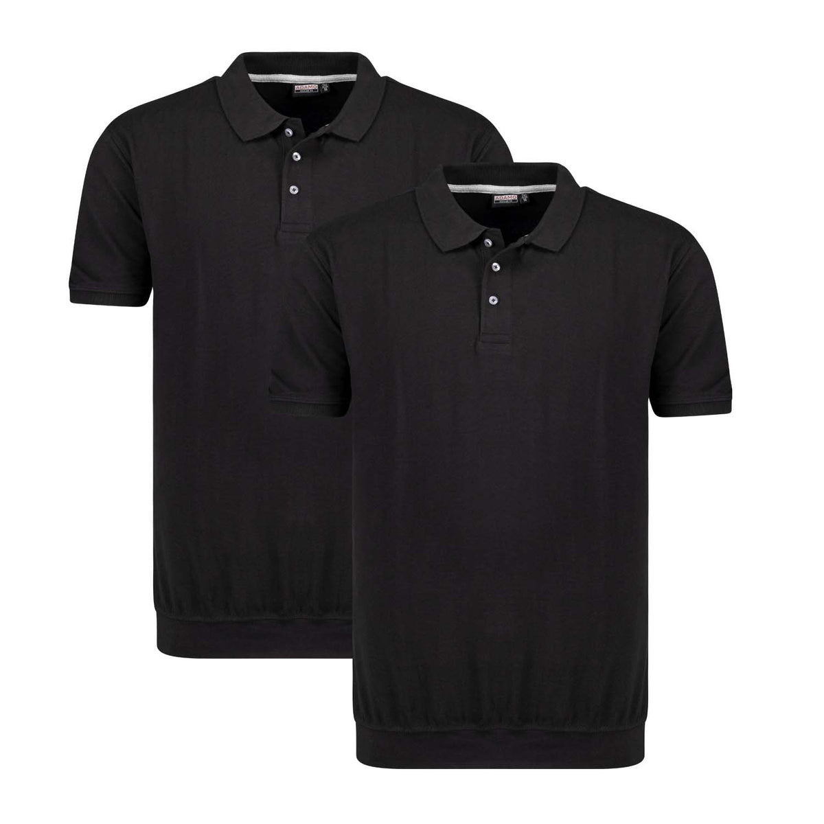 139052 Regular fit polo shirt with cuffs, two-pack