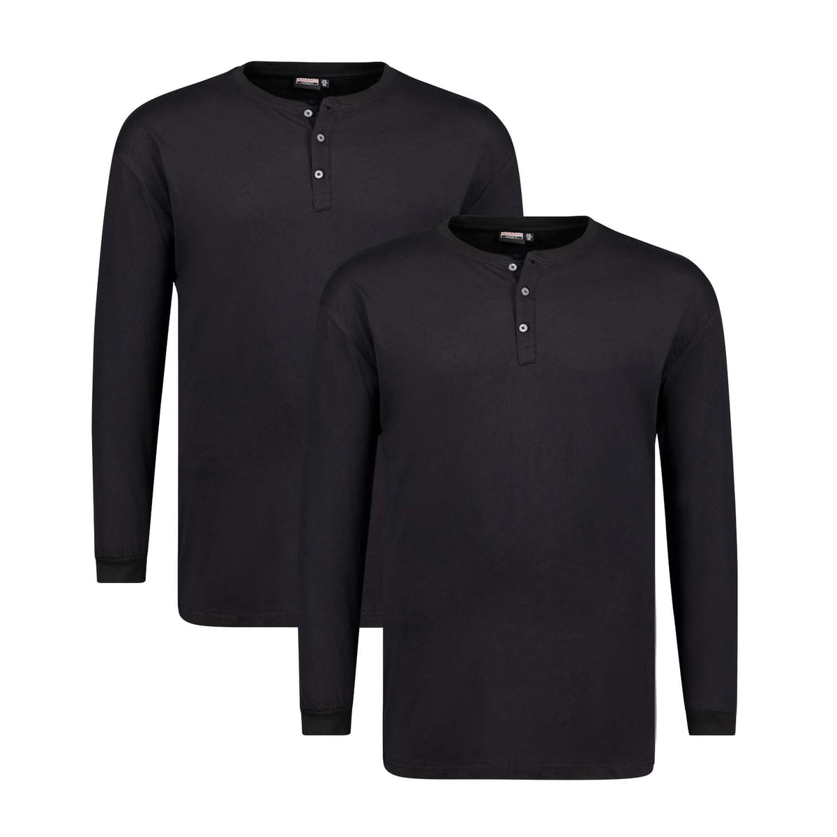 139053 Longsleeve Serafino Regular Fit  Doppelpack