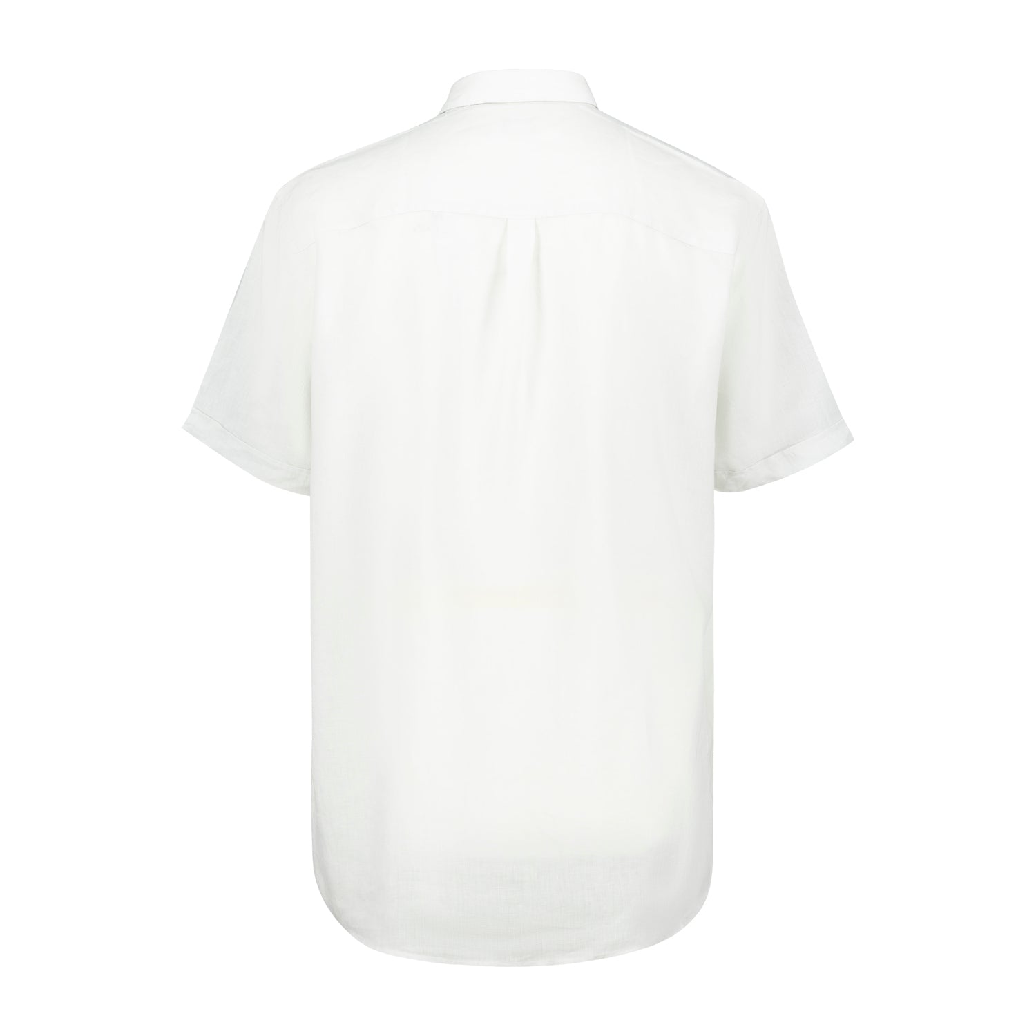 Rückansicht ADAMO Herren Leinenhemd Kurzarm in Übergrößen COMFORT FIT in Weiß 3XL-10XL.