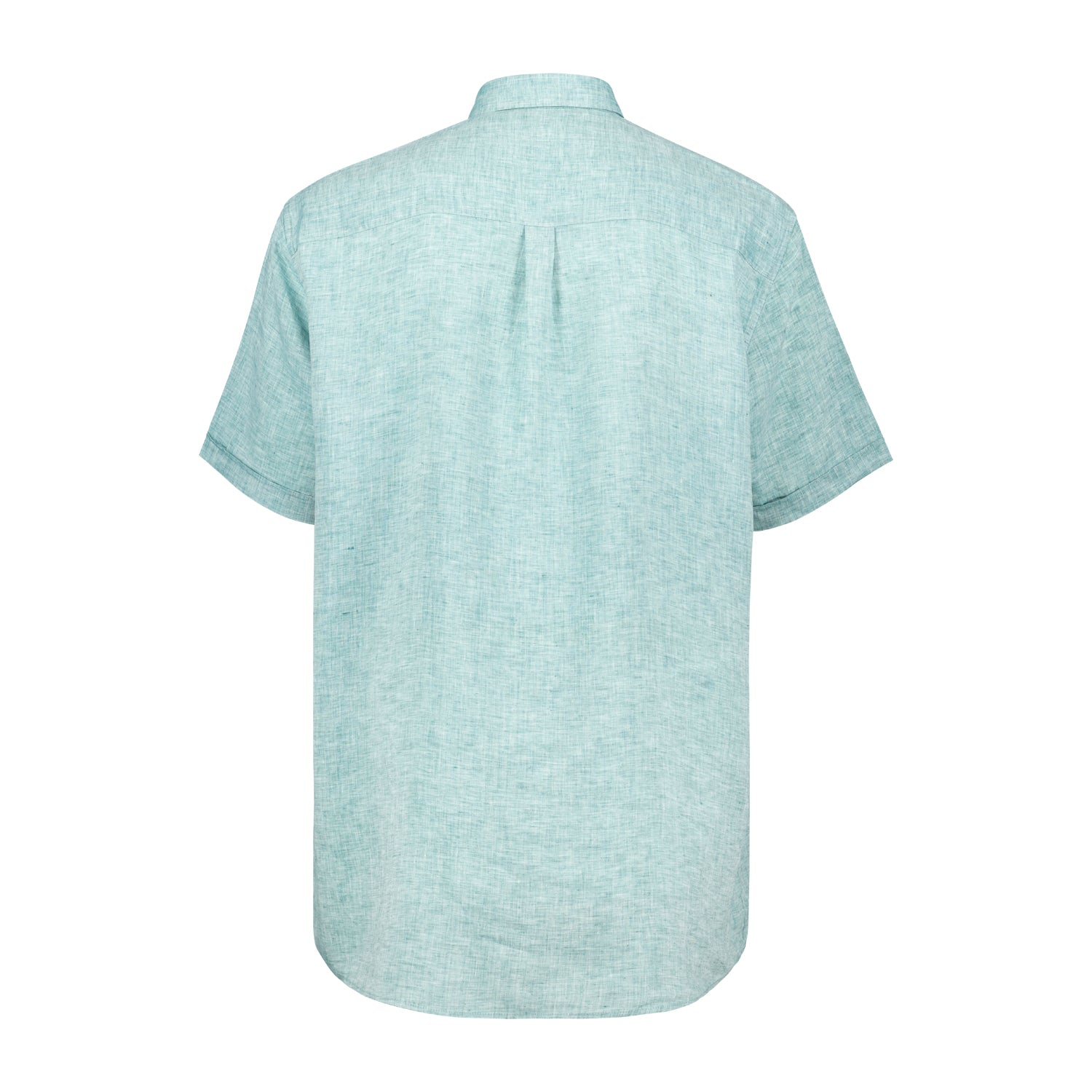 Rückansicht ADAMO Herren Leinenhemd Kurzarm in Übergrößen COMFORT FIT in Grün 3XL-10XL.