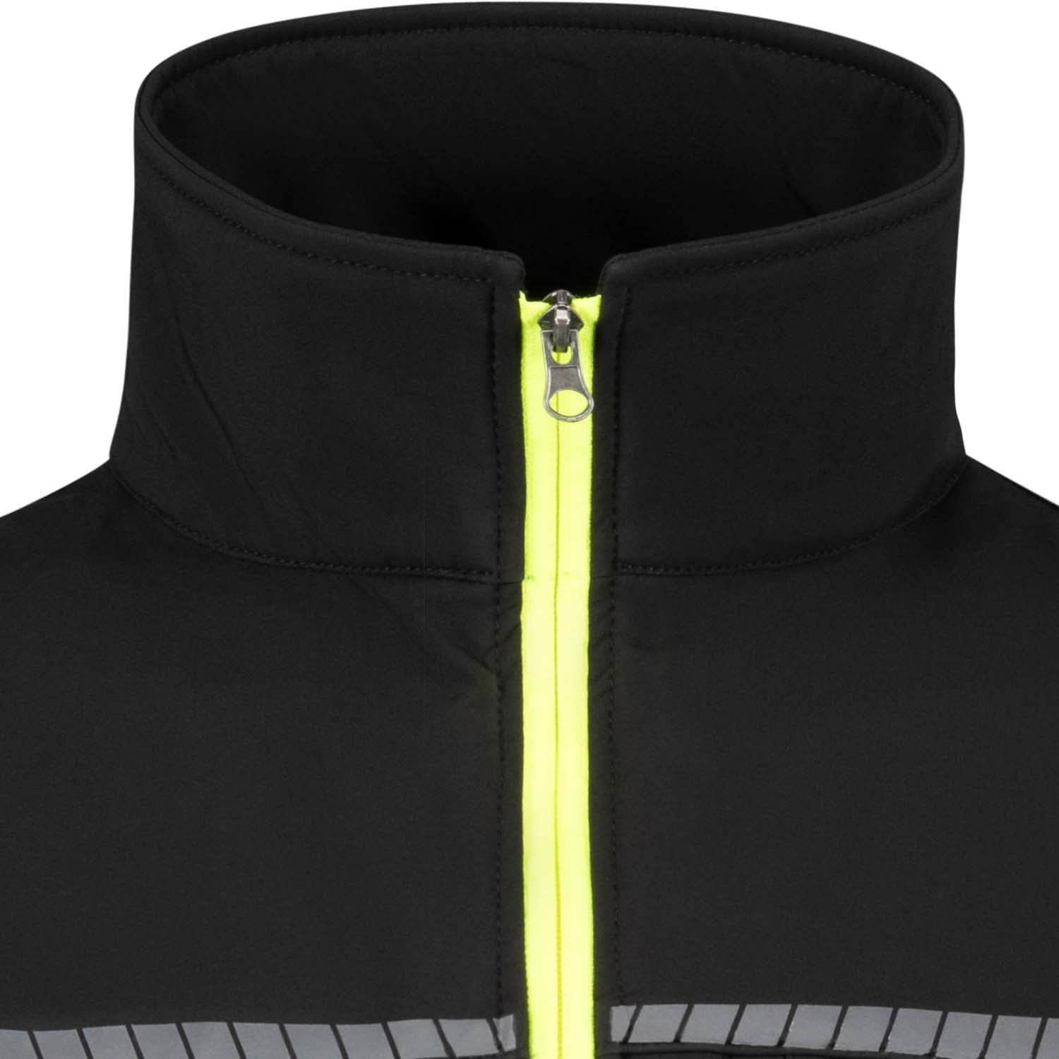 Detailansicht ADAMO Professional Line Softshellweste in Schwarz für Herren in Übergrößen 2XL–10XL