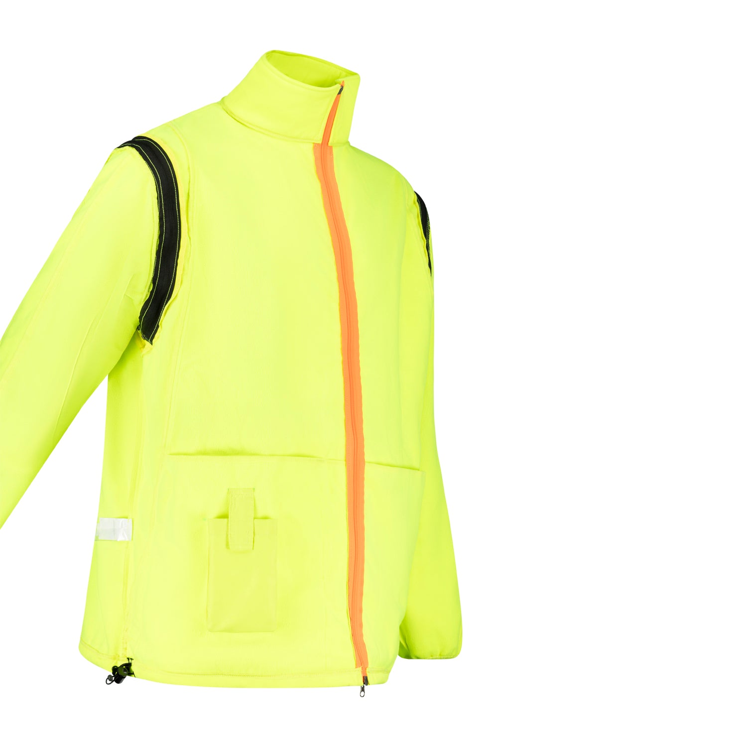 Innenansicht ADAMO Professional Line Warnschutzjacke Softshell in Neongelb für Herren in Übergrößen 2XL–10XL