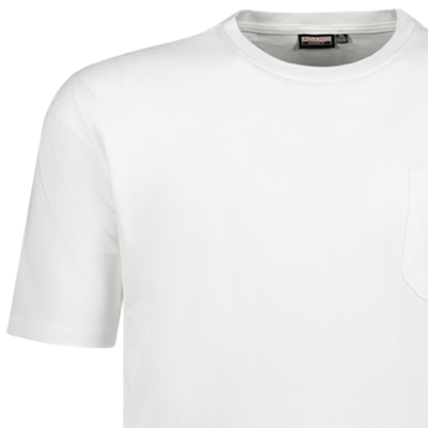 REGULAR FIT Rundhals T-Shirt von ADAMO weiß für Herren Übergrößen 2XL-10XL Modell Kody