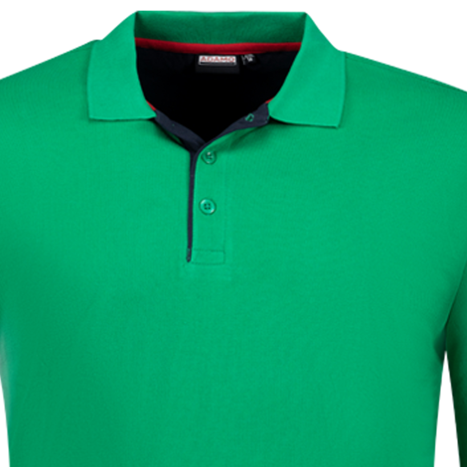 Long sleeve polo shirt COMFORT FIT in green serie Peter by Adamo up to oversize 12XL