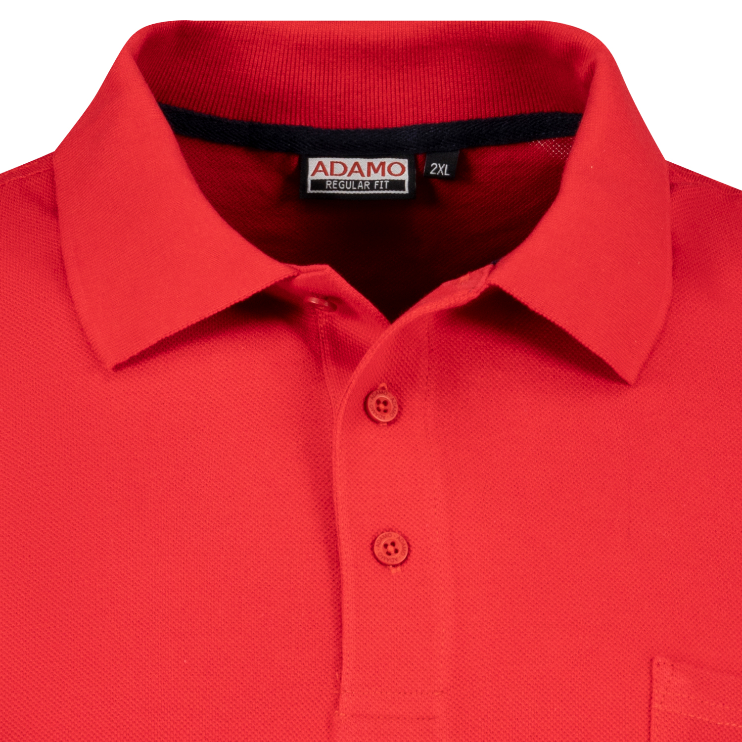 Herren Pique Poloshirt kurzarm Serie Keno REGULAR FIT von Adamo rot in Übergrößen 2XL - 10XL