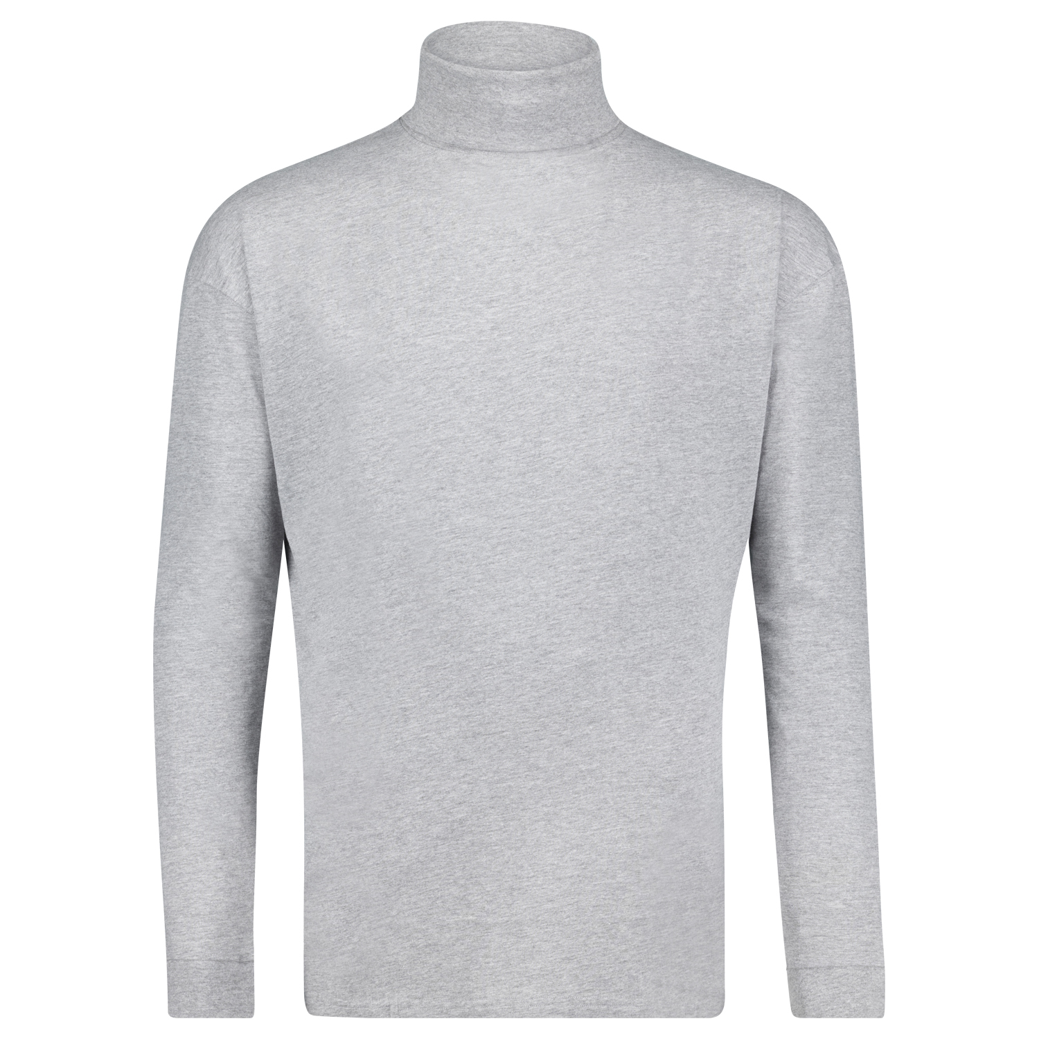Longsleeve for men COMFORT FIT with turtle neck in grey by ADAMO in size 2XL up to oversize 12XL