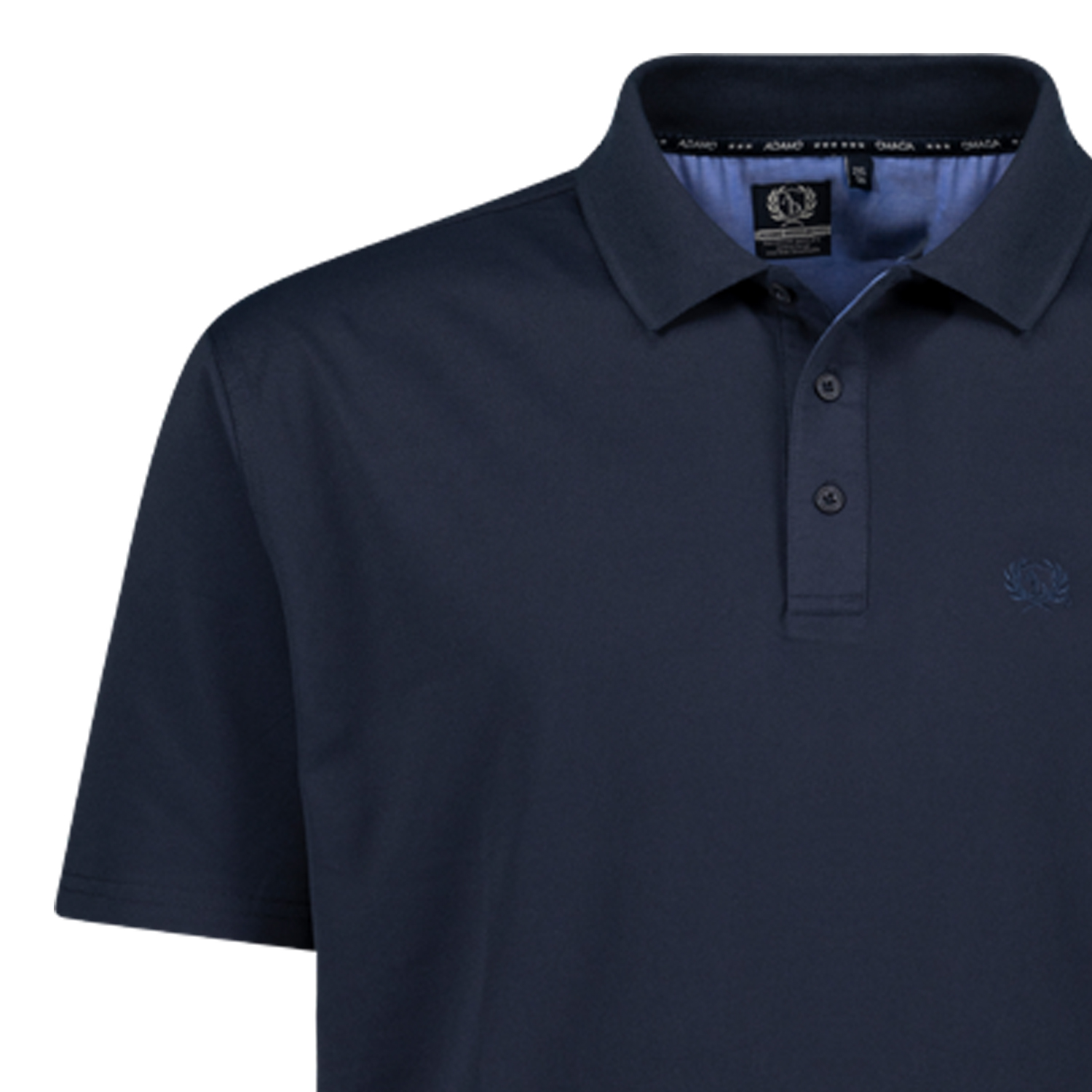 Short sleeve polo shirt PICCO navy by ADAMO for men in large sizes up to 12XL