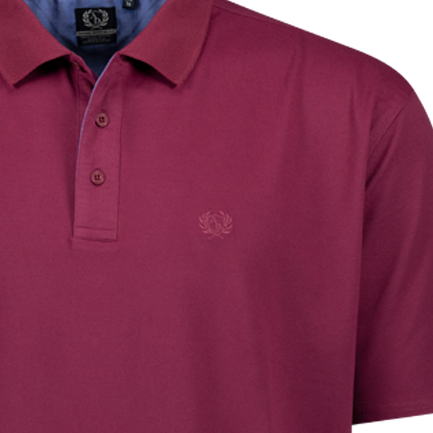 Short sleeve polo shirt PICCO by ADAMO in blackberry for men in large sizes up to 12XL