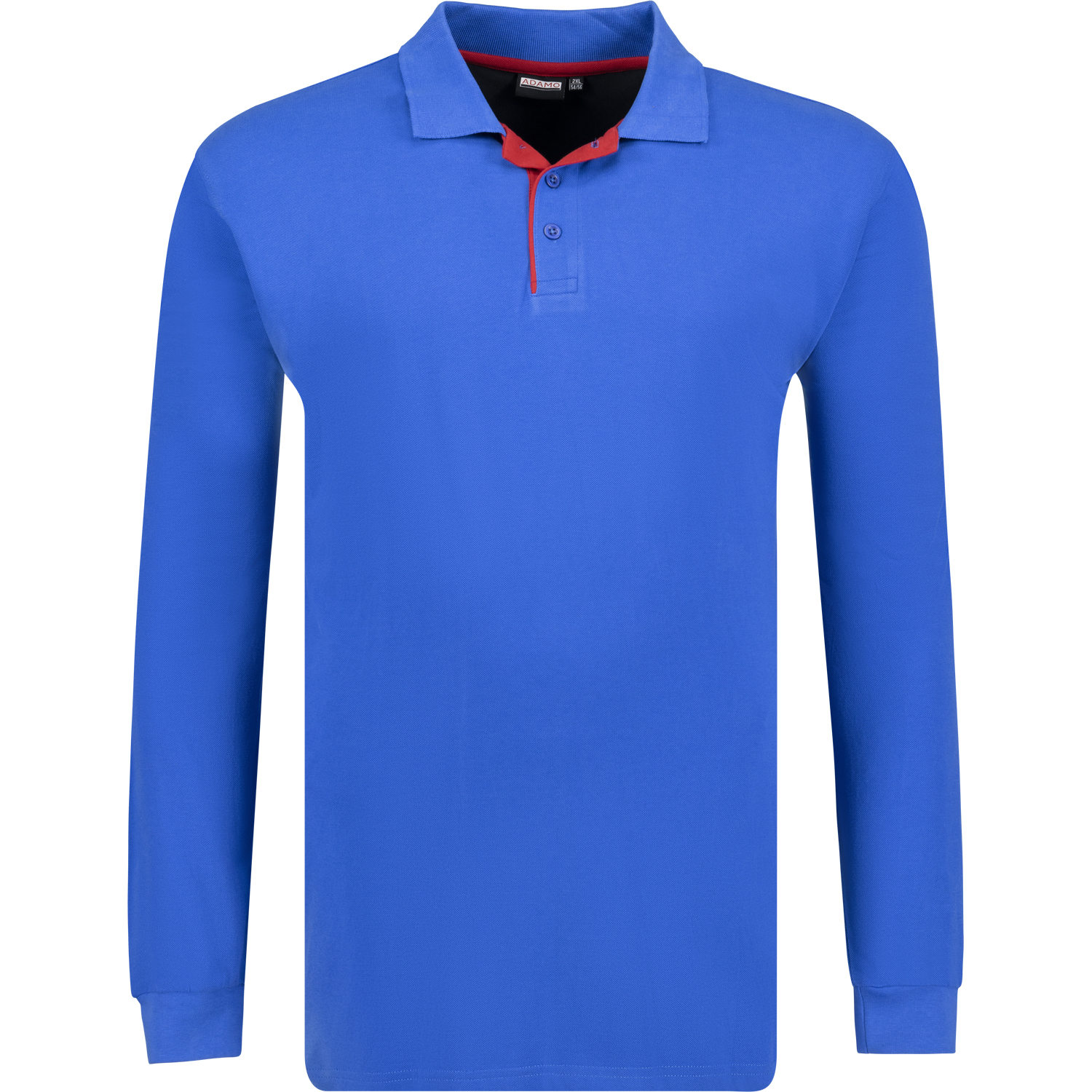 Mens Pique Poloshirt longsleeve COMFORT FIT Serie Peter from Adamo in big sizes XXL to 12XL