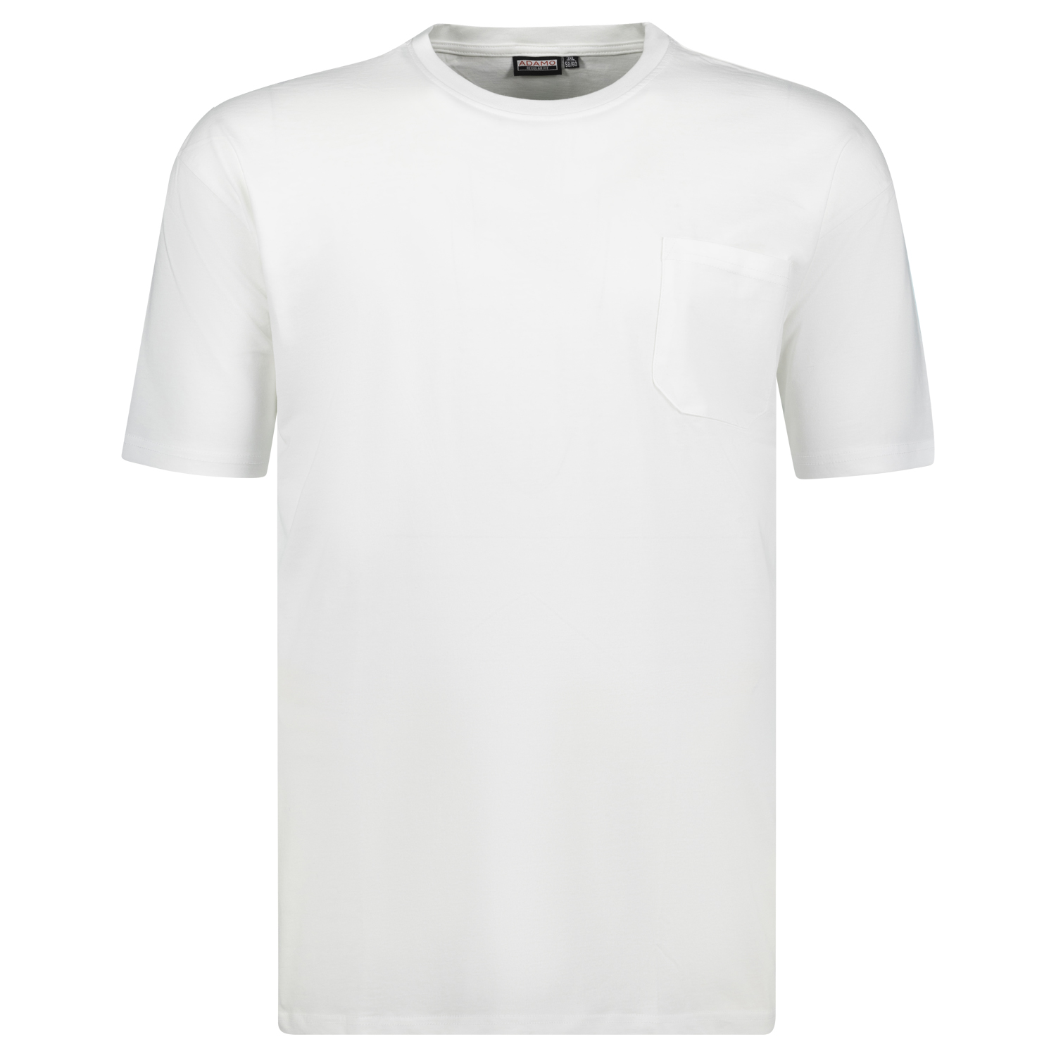 REGULAR FIT Rundhals T-Shirt von ADAMO weiß für Herren Übergrößen 2XL-10XL Modell Kody