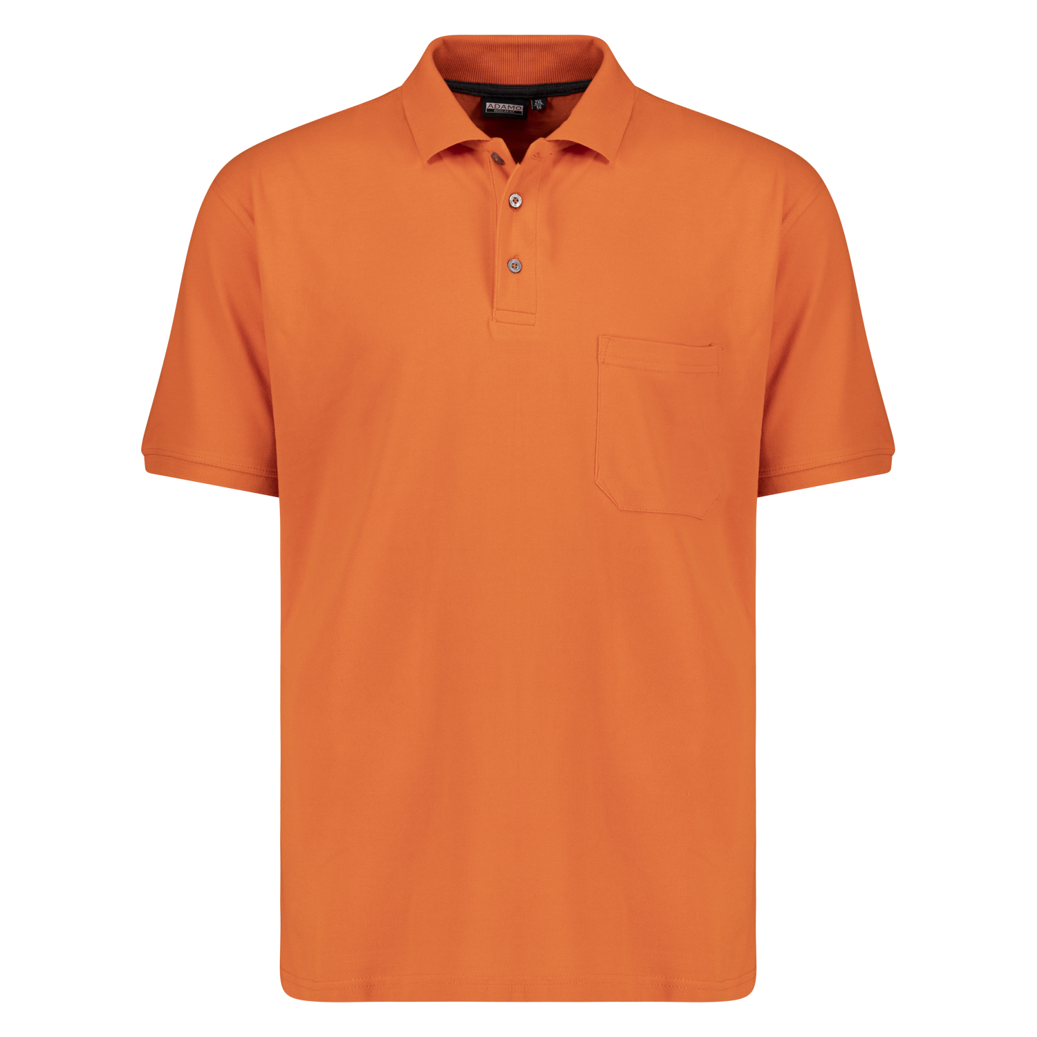 Orange farbenes kurzarm Polo Shirt KLAAS von ADAMO in Pique Qualität für Herren in großen Größen bis 10XL
