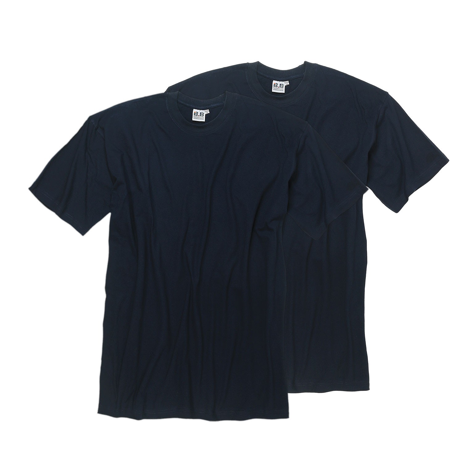 Blue double pack t-shirt by BigBasics up to kingsize 8XL